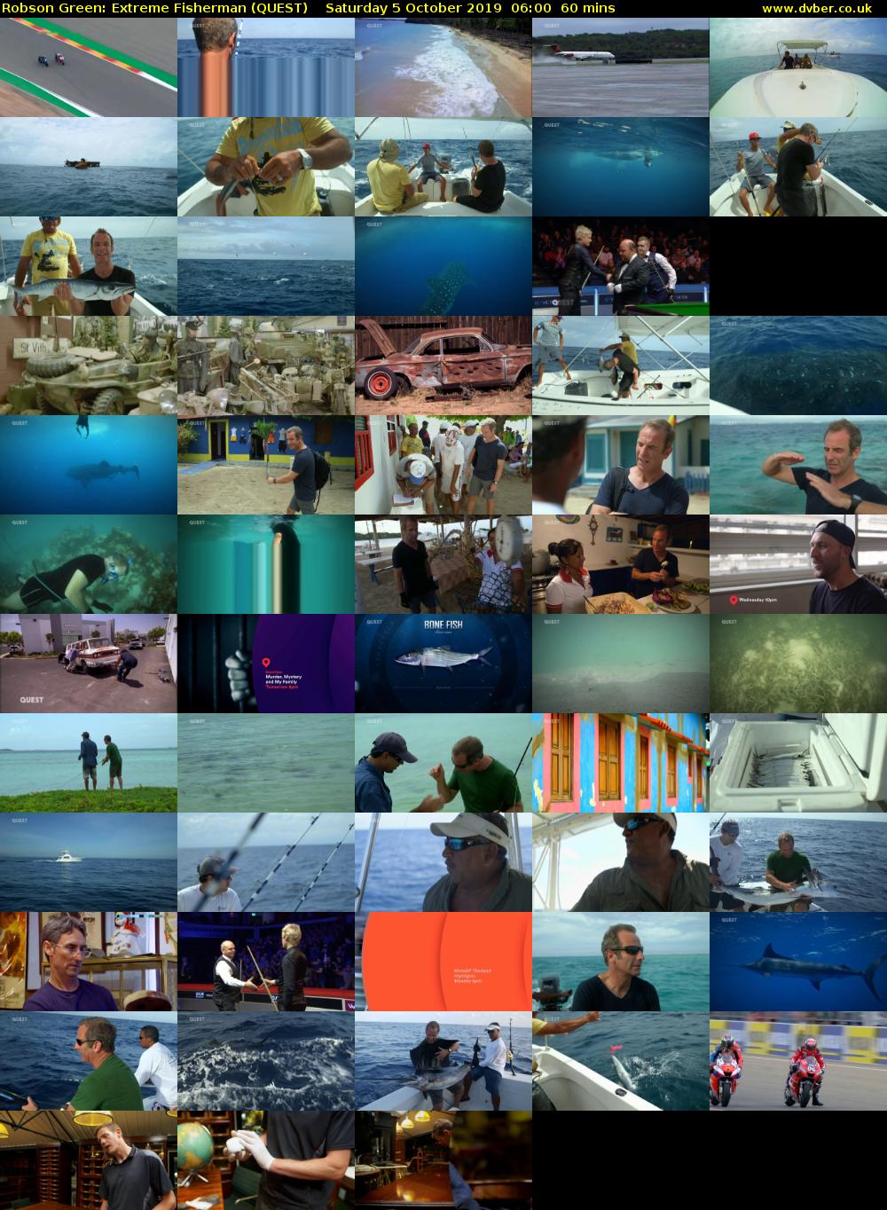 Robson Green: Extreme Fisherman (QUEST) Saturday 5 October 2019 06:00 - 07:00