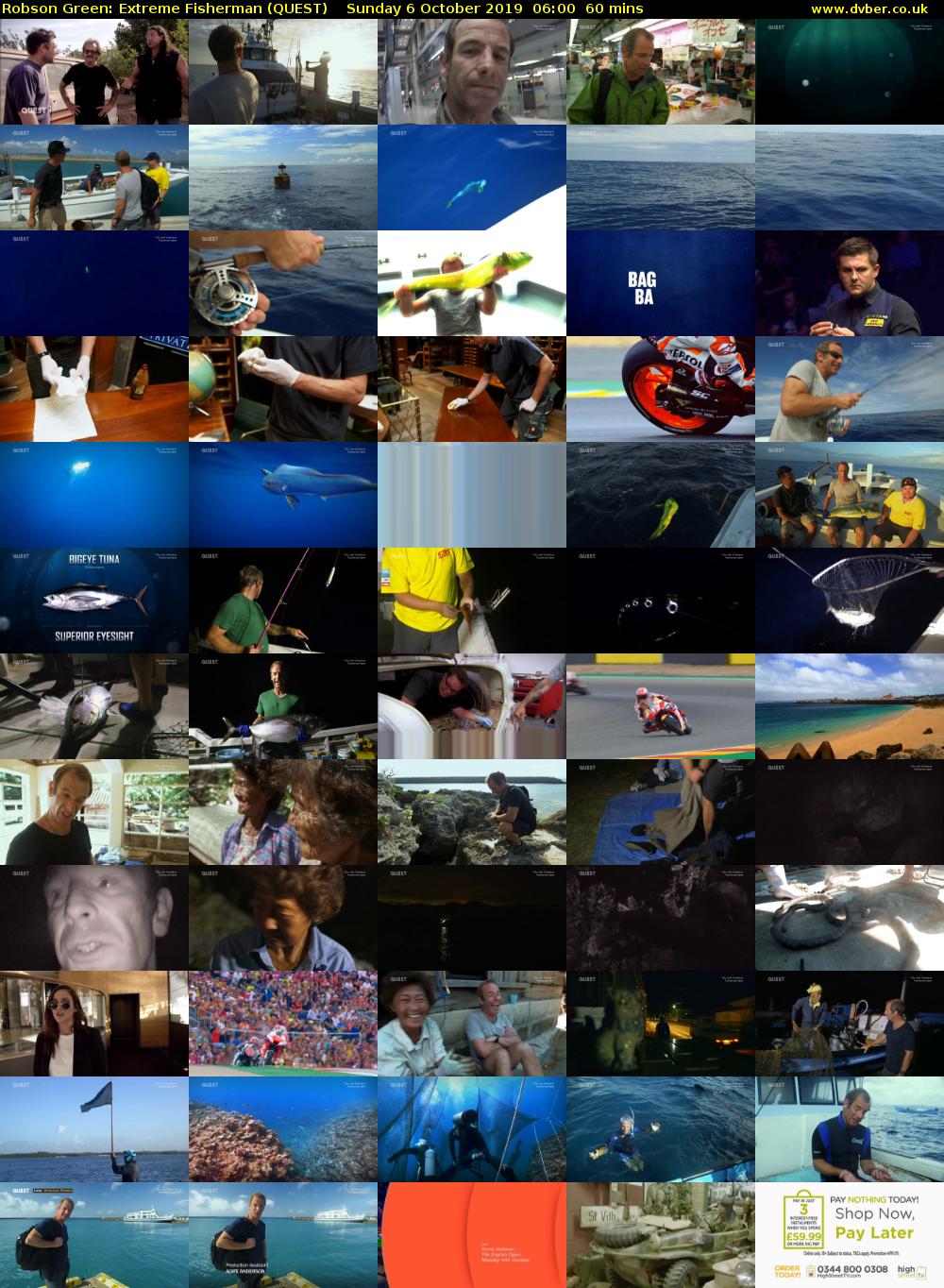 Robson Green: Extreme Fisherman (QUEST) Sunday 6 October 2019 06:00 - 07:00