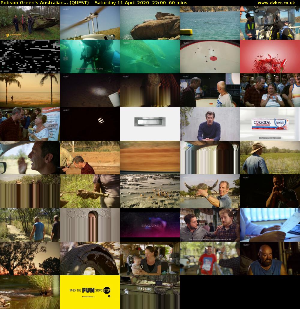 Robson Green's Australian... (QUEST) Saturday 11 April 2020 22:00 - 23:00