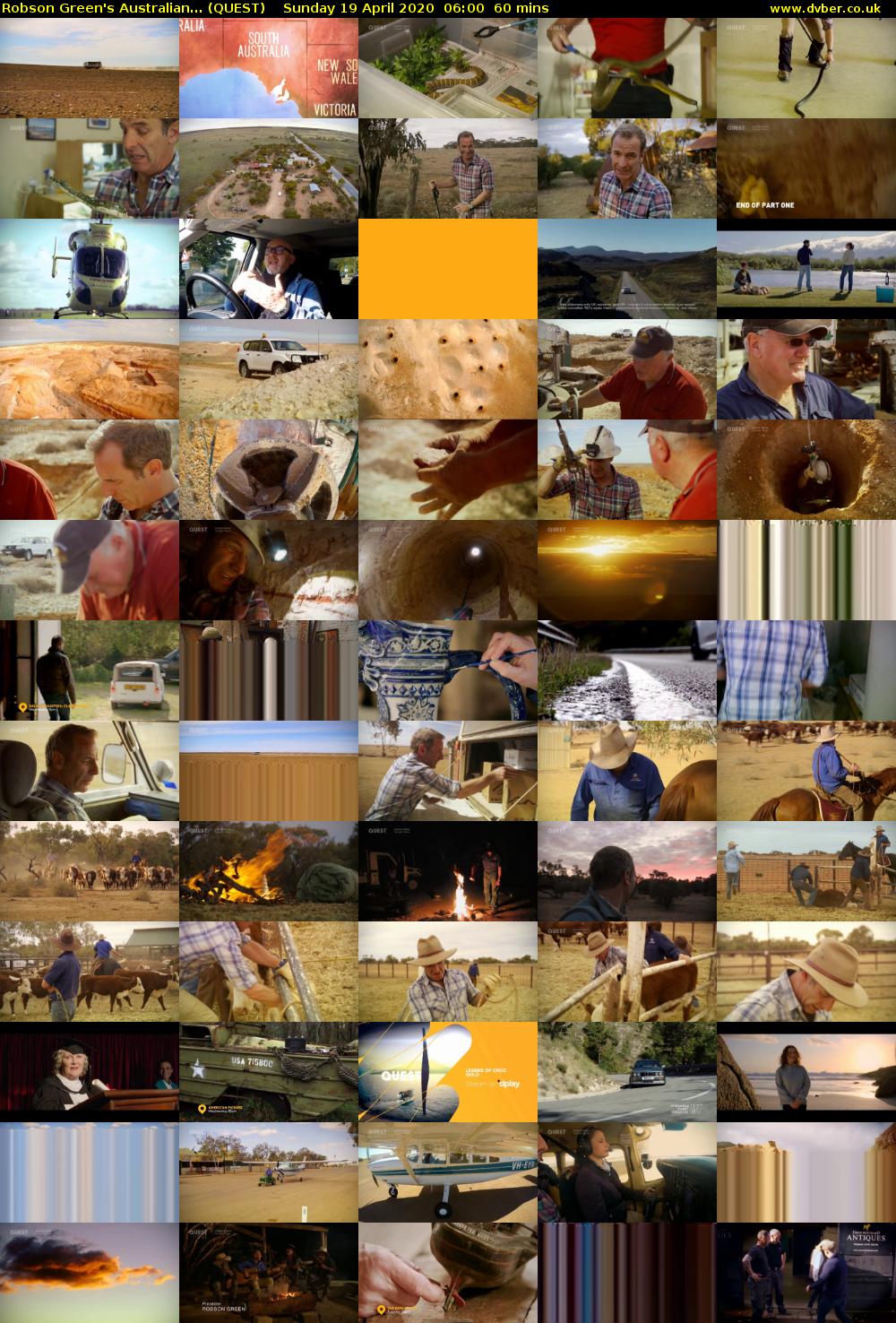 Robson Green's Australian... (QUEST) Sunday 19 April 2020 06:00 - 07:00