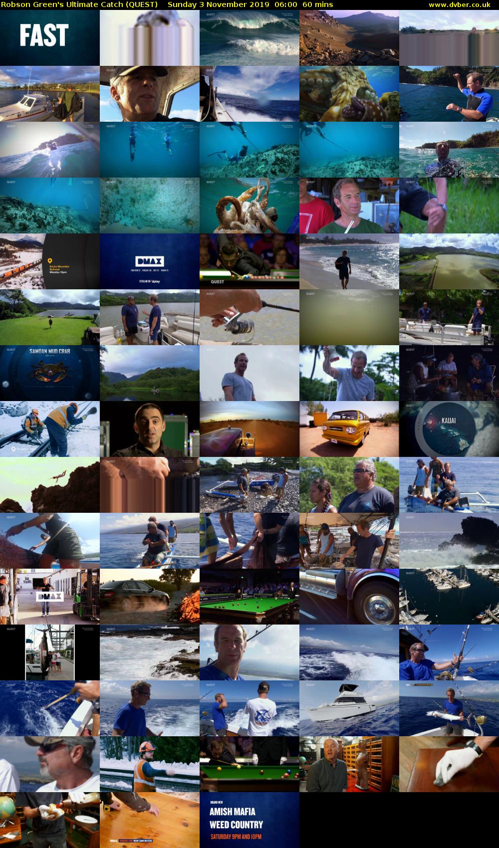 Robson Green's Ultimate Catch (QUEST) Sunday 3 November 2019 06:00 - 07:00