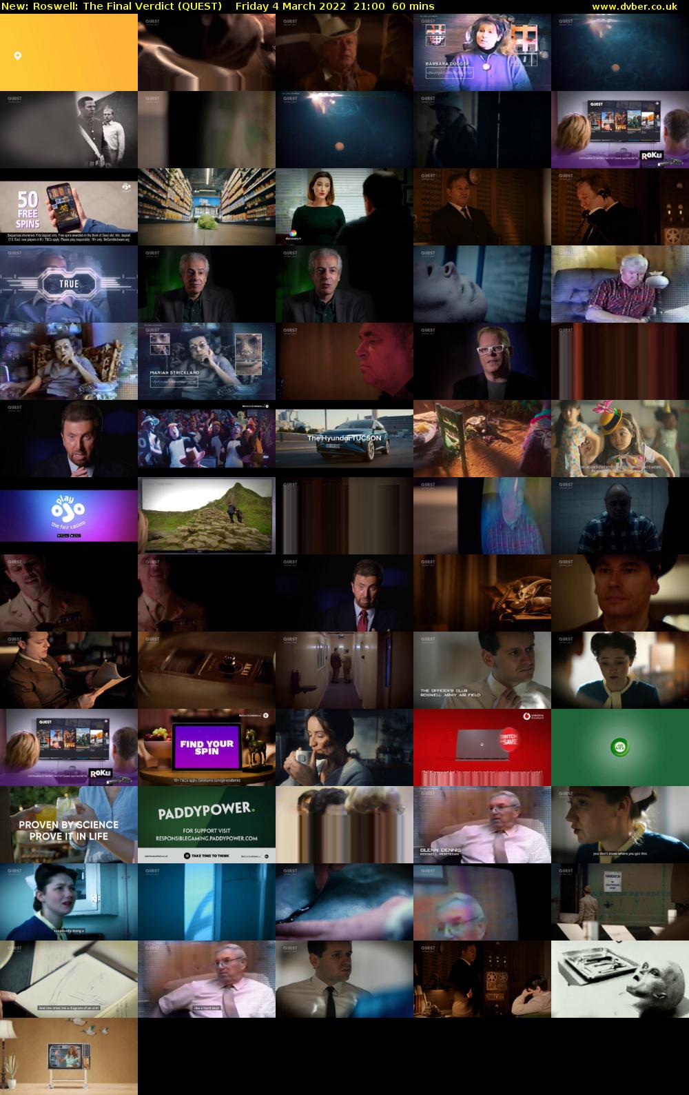 Roswell: The Final Verdict (QUEST) Friday 4 March 2022 21:00 - 22:00