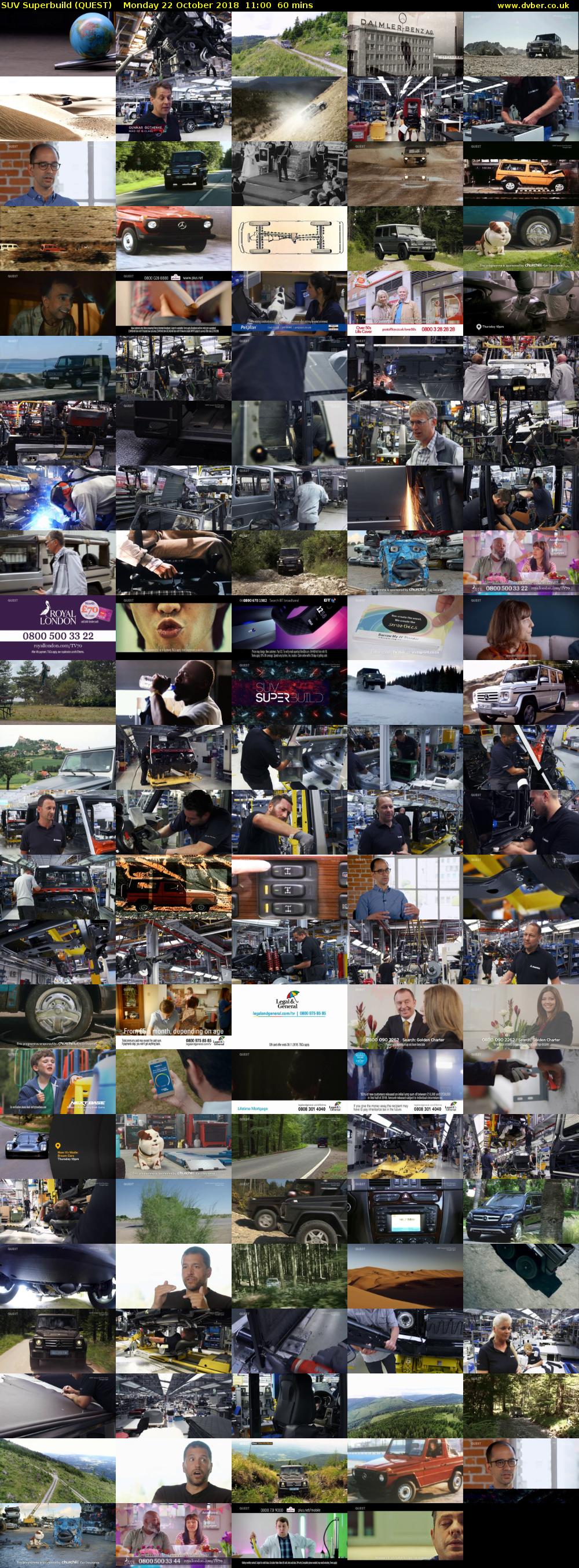 SUV Superbuild (QUEST) Monday 22 October 2018 11:00 - 12:00