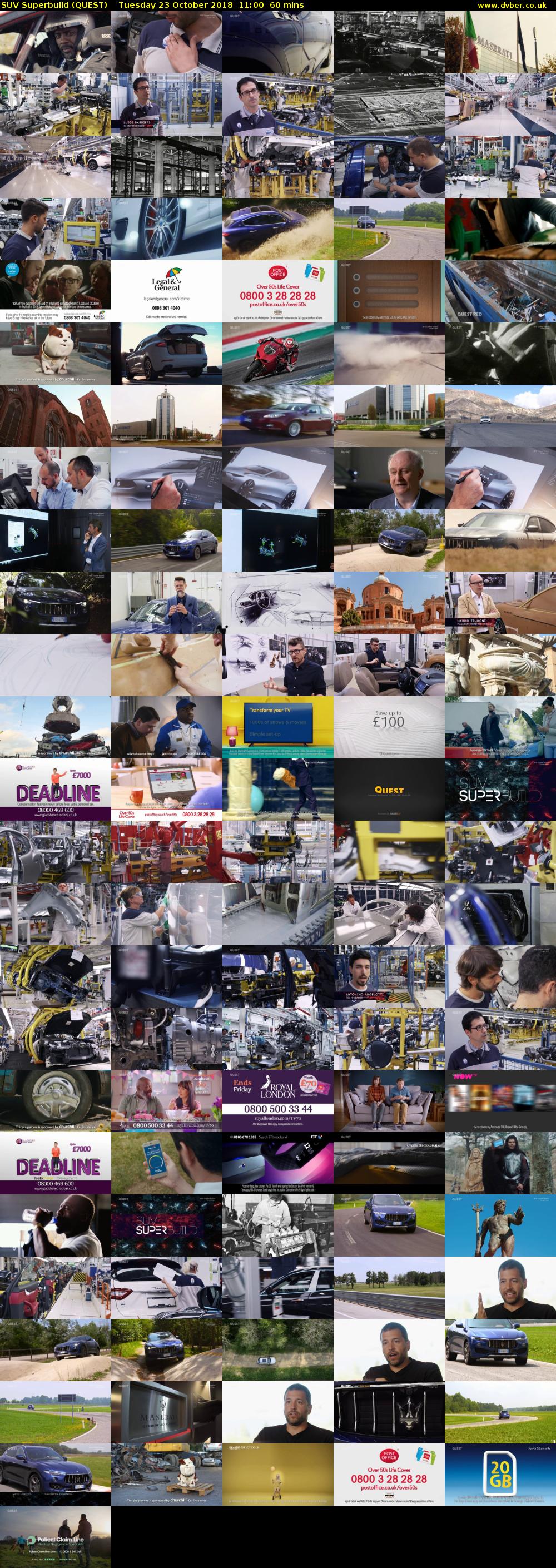 SUV Superbuild (QUEST) Tuesday 23 October 2018 11:00 - 12:00