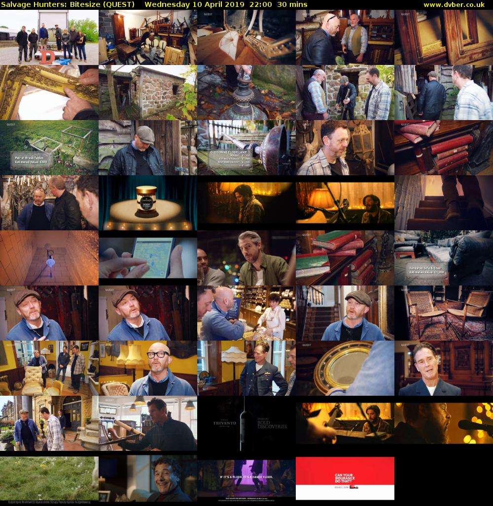 Salvage Hunters: Bitesize (QUEST) Wednesday 10 April 2019 22:00 - 22:30