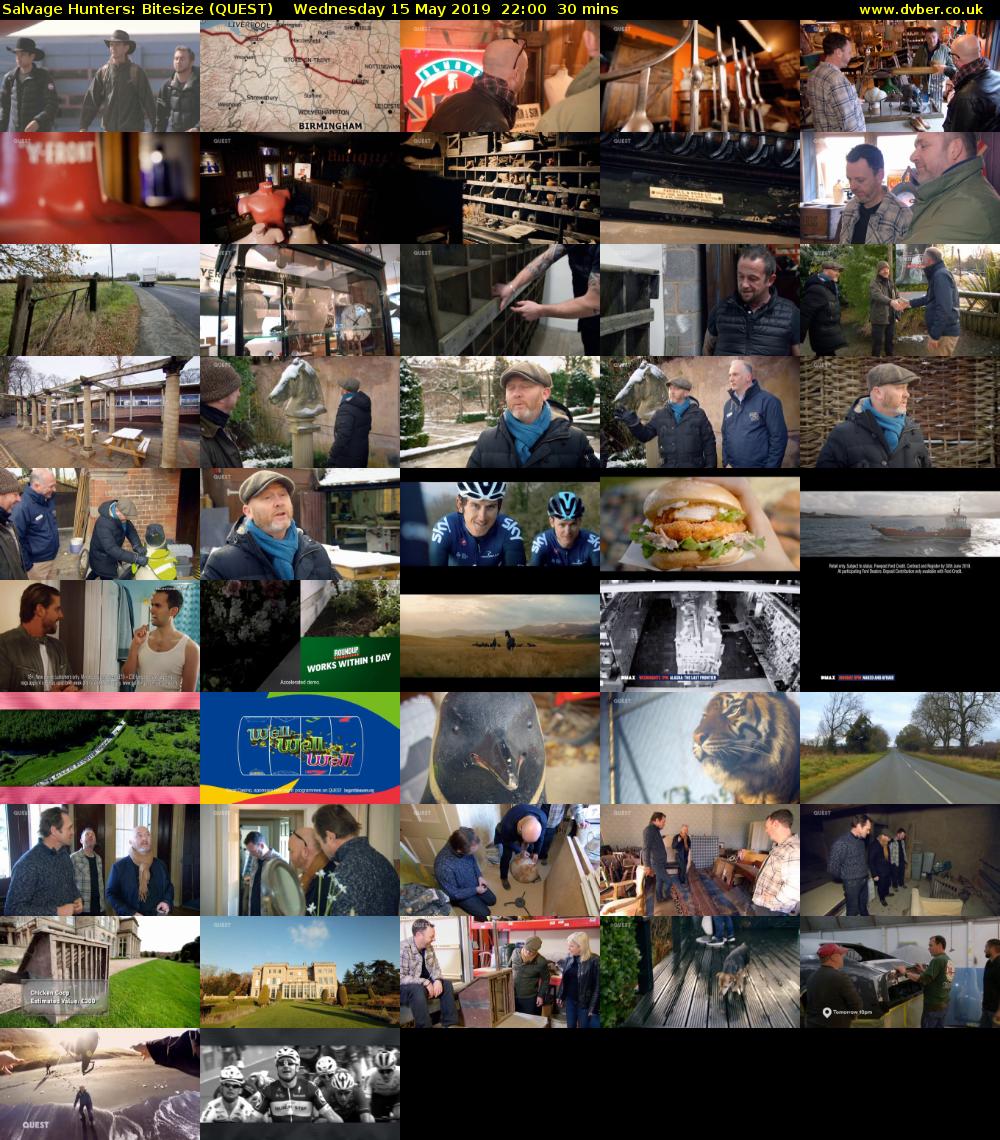 Salvage Hunters: Bitesize (QUEST) Wednesday 15 May 2019 22:00 - 22:30