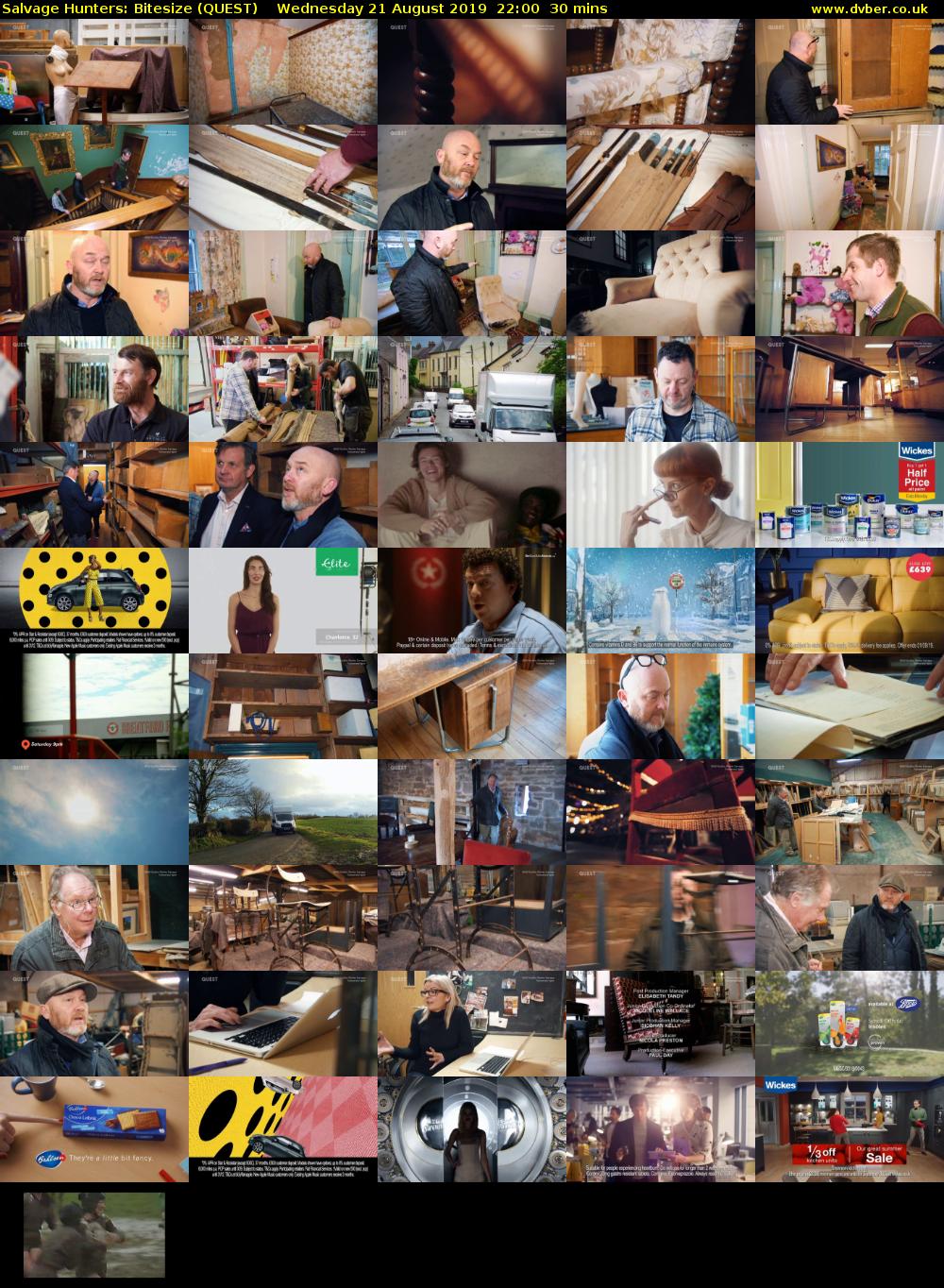 Salvage Hunters: Bitesize (QUEST) Wednesday 21 August 2019 22:00 - 22:30