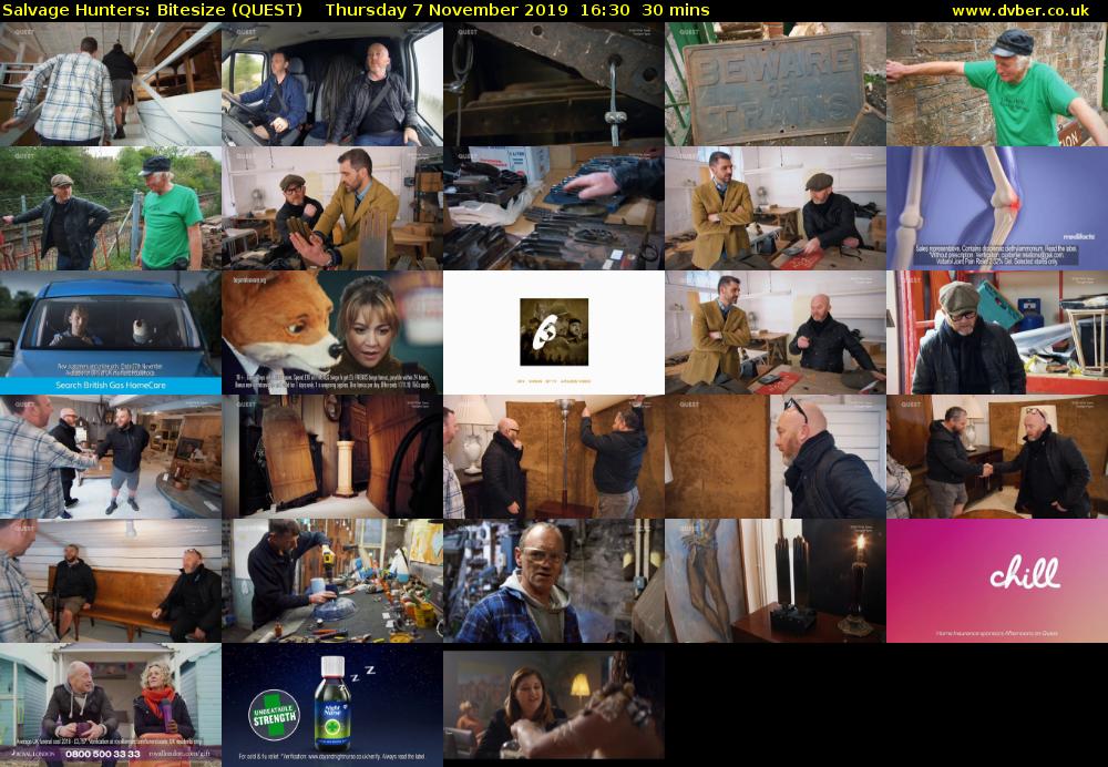 Salvage Hunters: Bitesize (QUEST) Thursday 7 November 2019 16:30 - 17:00