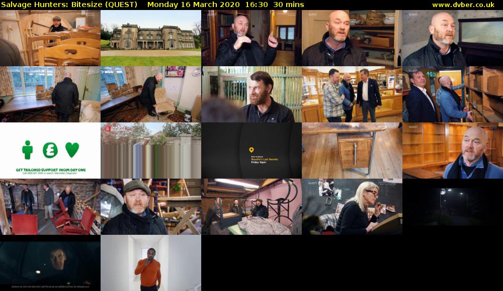 Salvage Hunters: Bitesize (QUEST) Monday 16 March 2020 16:30 - 17:00