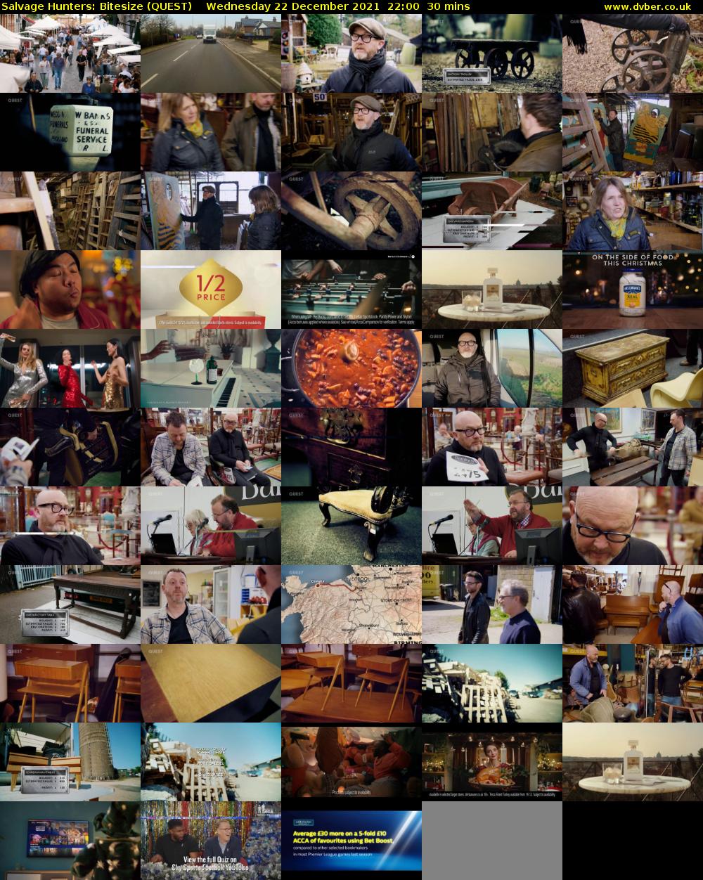 Salvage Hunters: Bitesize (QUEST) Wednesday 22 December 2021 22:00 - 22:30