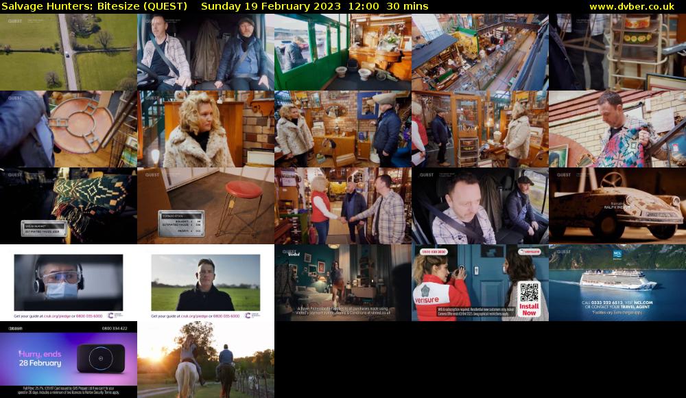 Salvage Hunters: Bitesize (QUEST) Sunday 19 February 2023 12:00 - 12:30