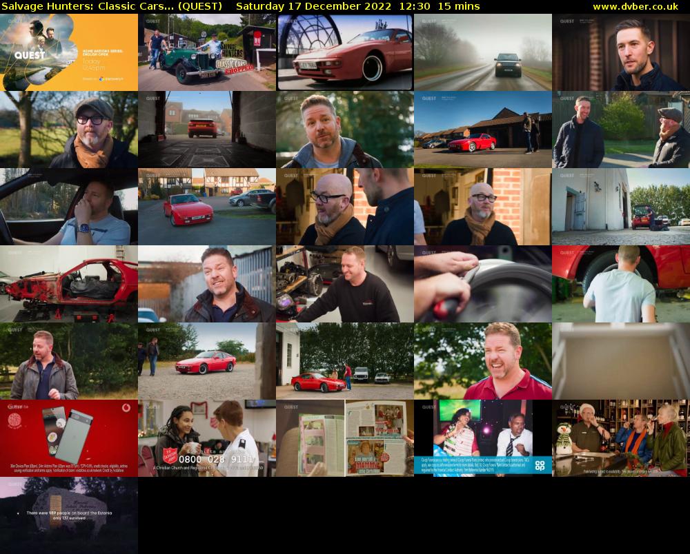 Salvage Hunters: Classic Cars... (QUEST) Saturday 17 December 2022 12:30 - 12:45