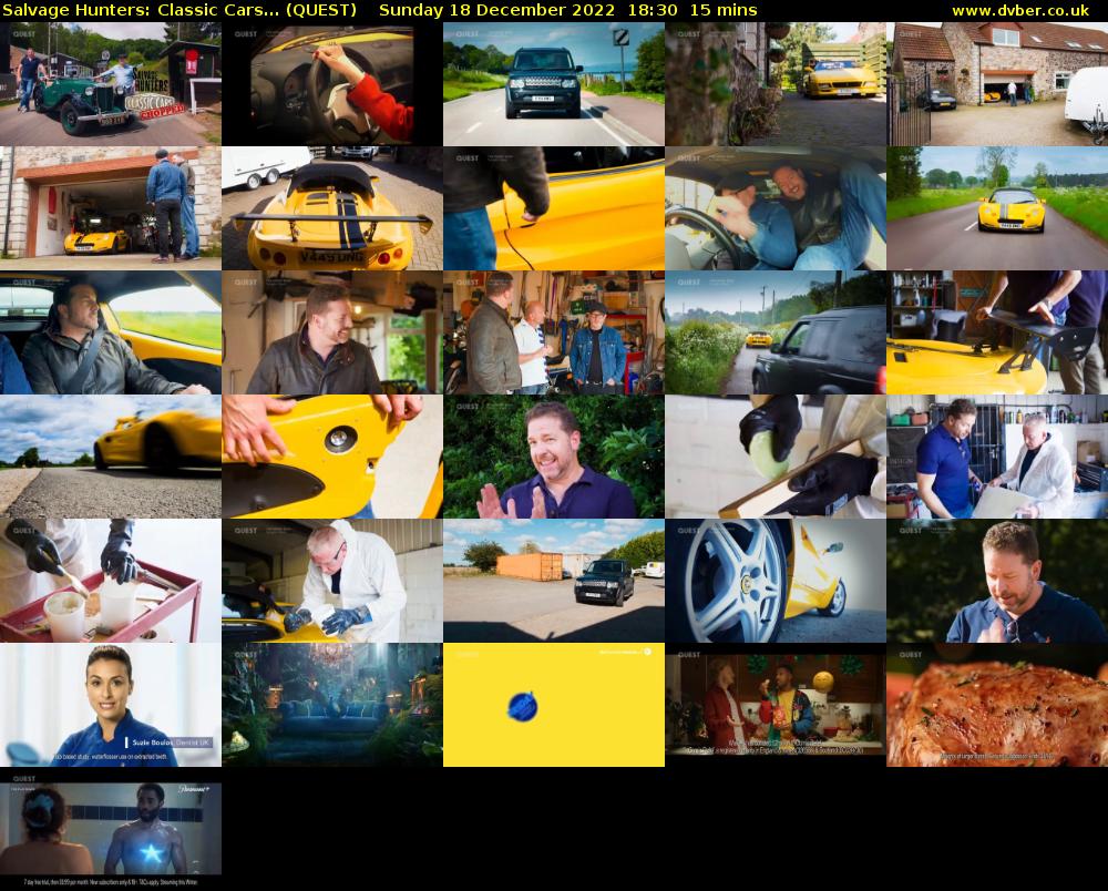 Salvage Hunters: Classic Cars... (QUEST) Sunday 18 December 2022 18:30 - 18:45