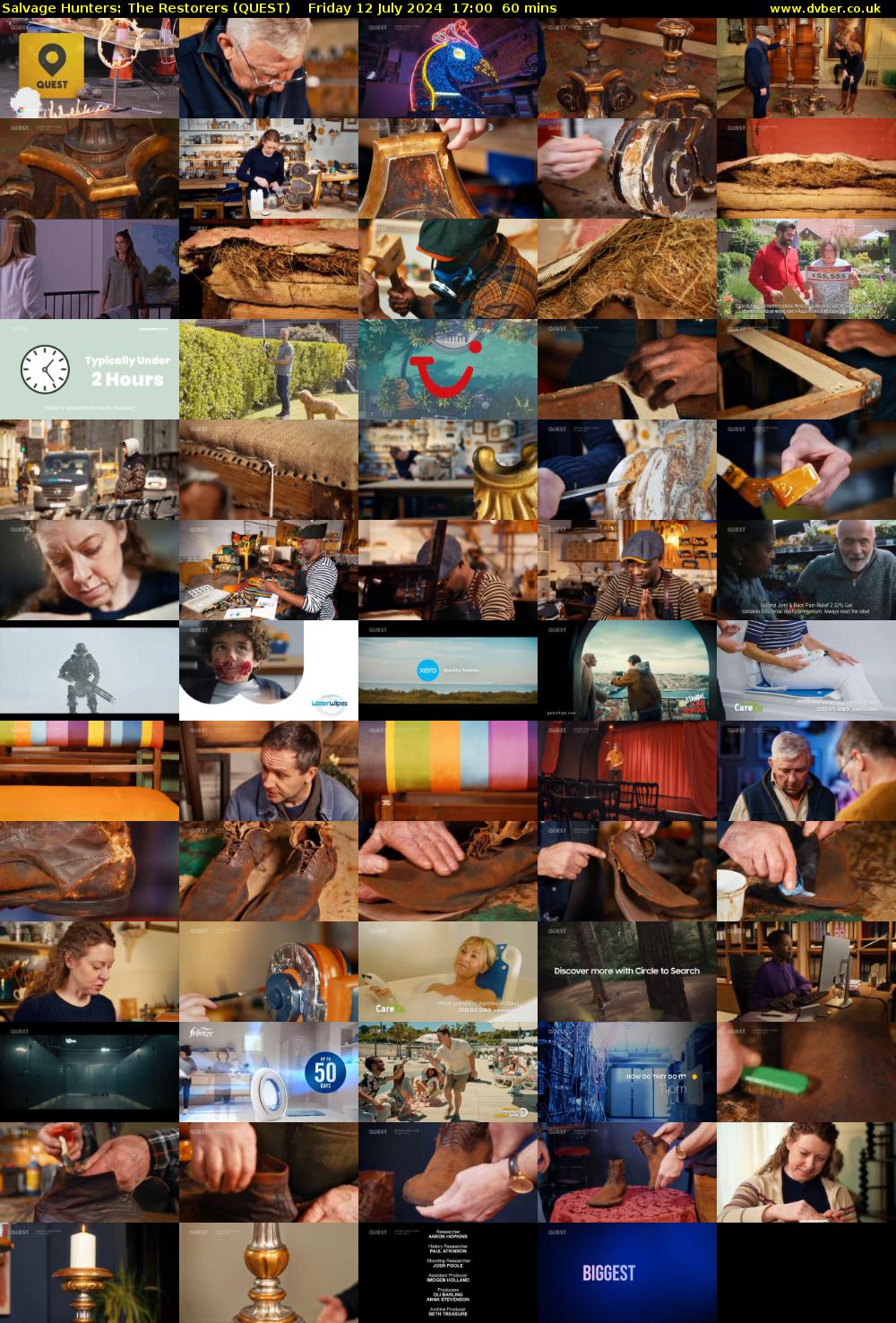 Salvage Hunters: The Restorers (QUEST) Friday 12 July 2024 17:00 - 18:00