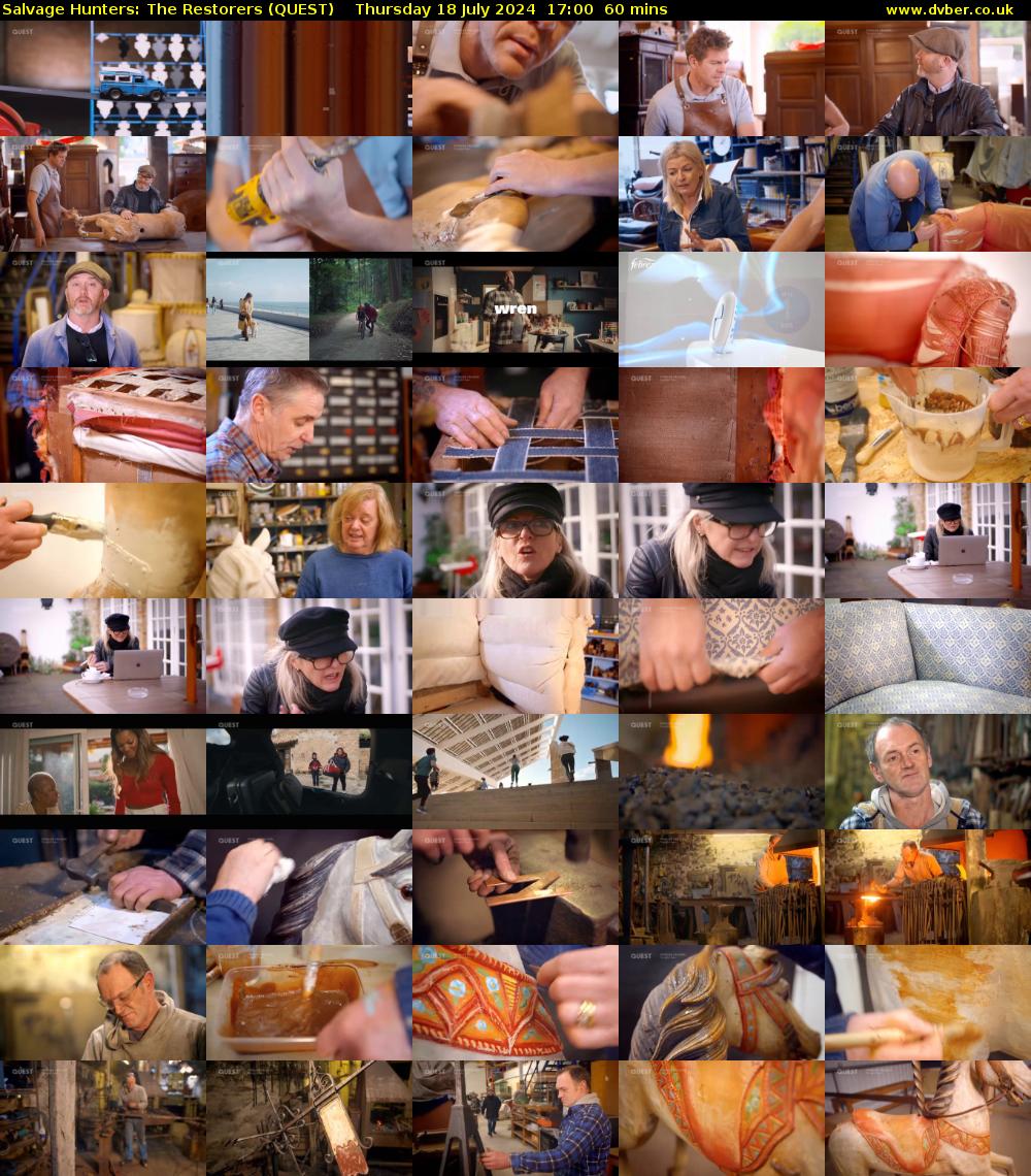 Salvage Hunters: The Restorers (QUEST) Thursday 18 July 2024 17:00 - 18:00