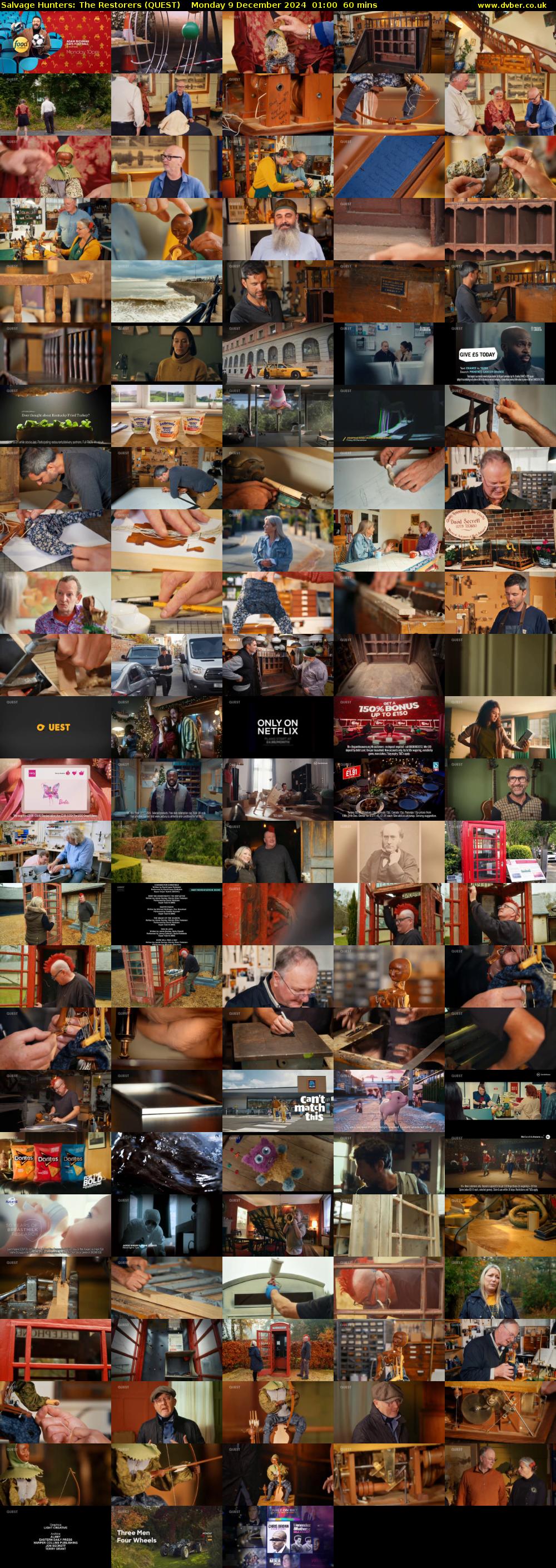 Salvage Hunters: The Restorers (QUEST) Monday 9 December 2024 01:00 - 02:00