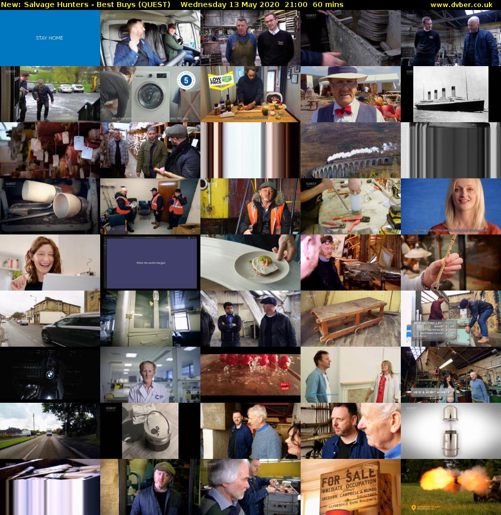 Salvage Hunters - Best Buys (QUEST) Wednesday 13 May 2020 21:00 - 22:00