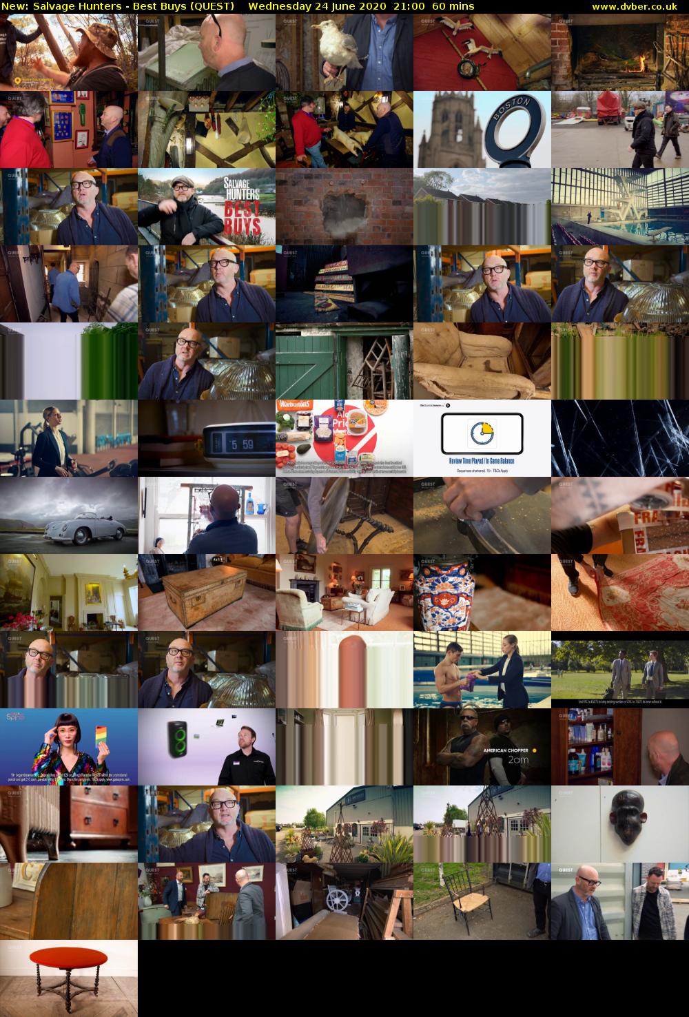 Salvage Hunters - Best Buys (QUEST) Wednesday 24 June 2020 21:00 - 22:00