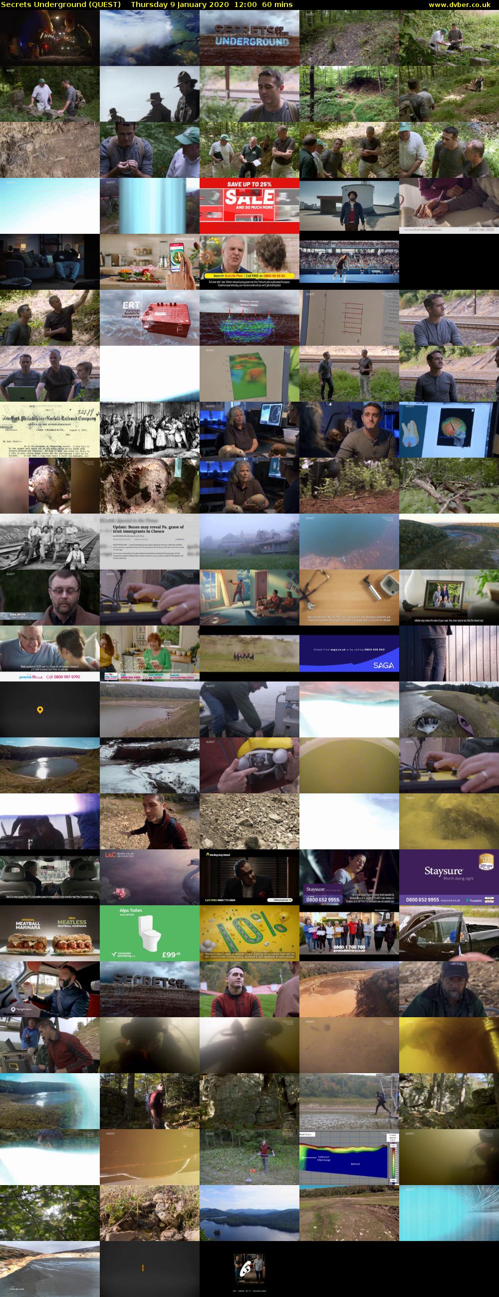 Secrets Underground (QUEST) Thursday 9 January 2020 12:00 - 13:00