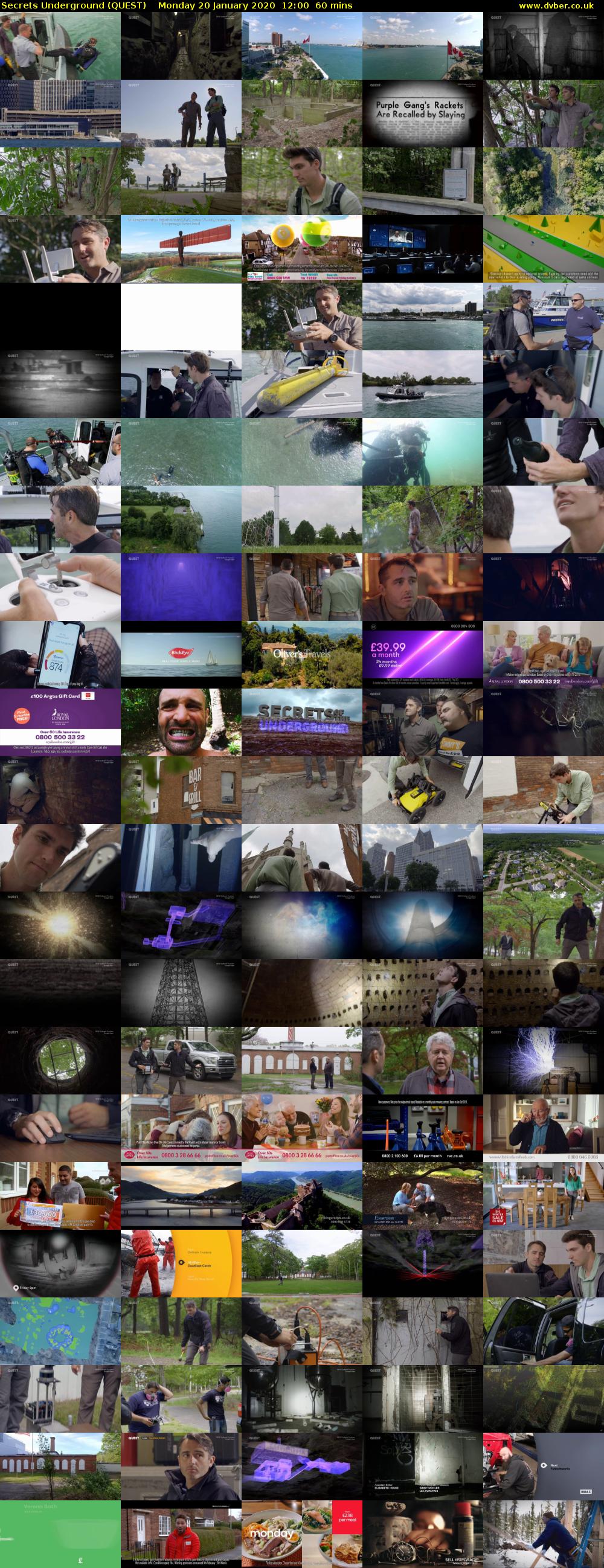 Secrets Underground (QUEST) Monday 20 January 2020 12:00 - 13:00
