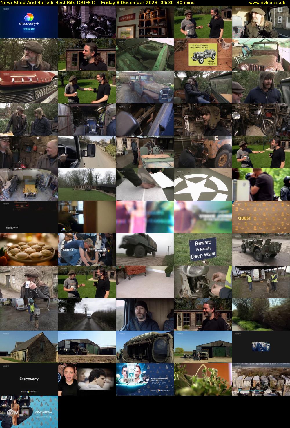 Shed And Buried: Best Bits (QUEST) Friday 8 December 2023 06:30 - 07:00