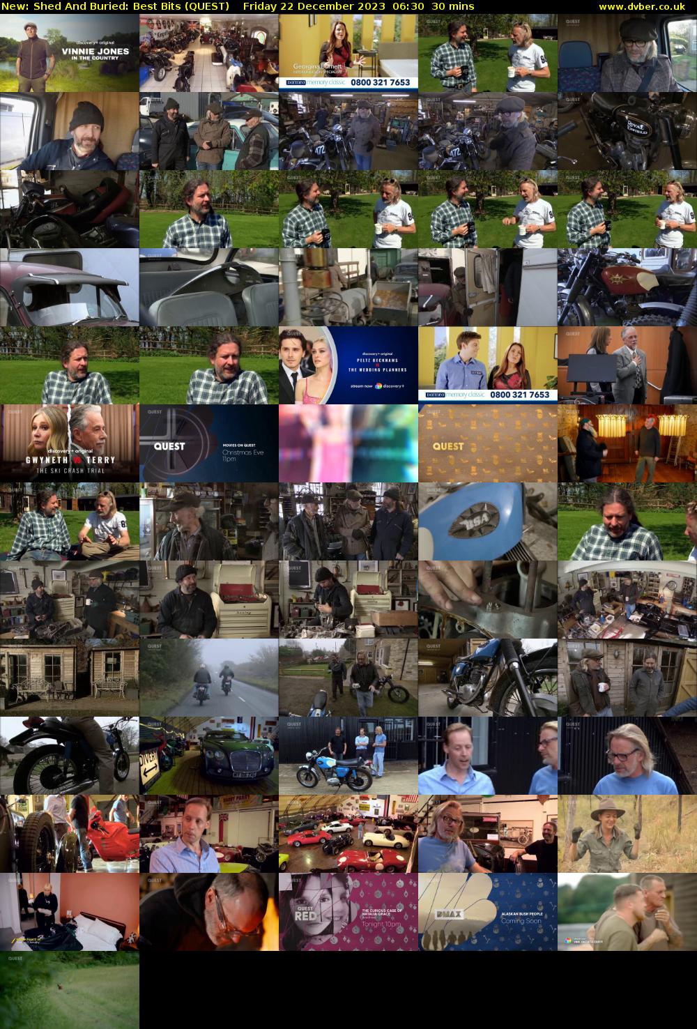 Shed And Buried: Best Bits (QUEST) Friday 22 December 2023 06:30 - 07:00
