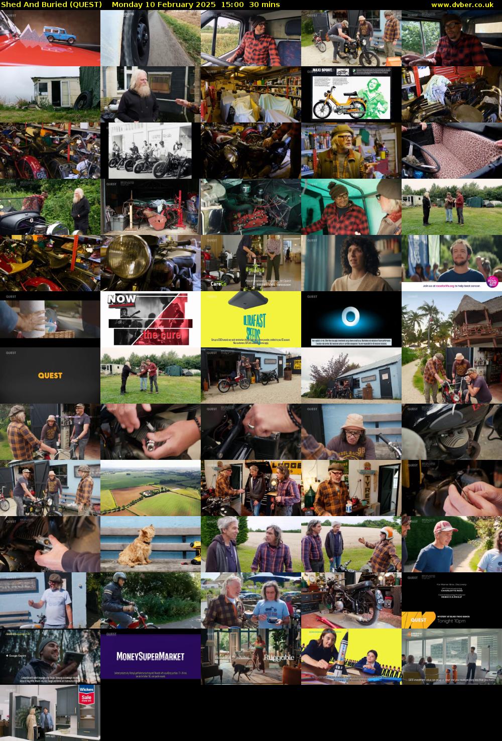 Shed And Buried (QUEST) Monday 10 February 2025 15:00 - 15:30