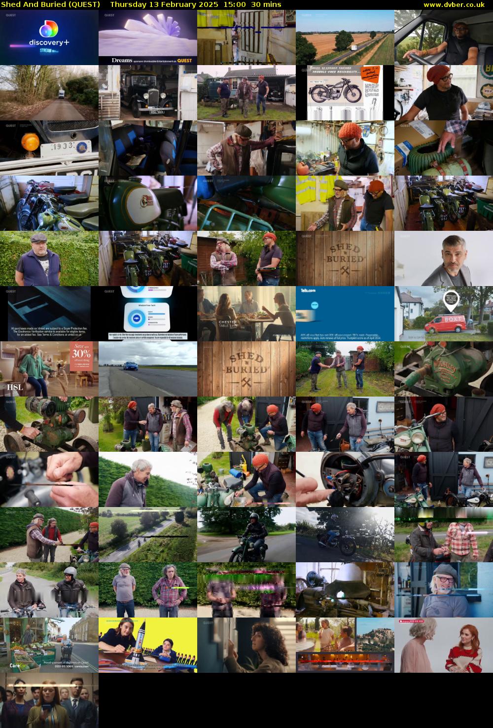 Shed And Buried (QUEST) Thursday 13 February 2025 15:00 - 15:30
