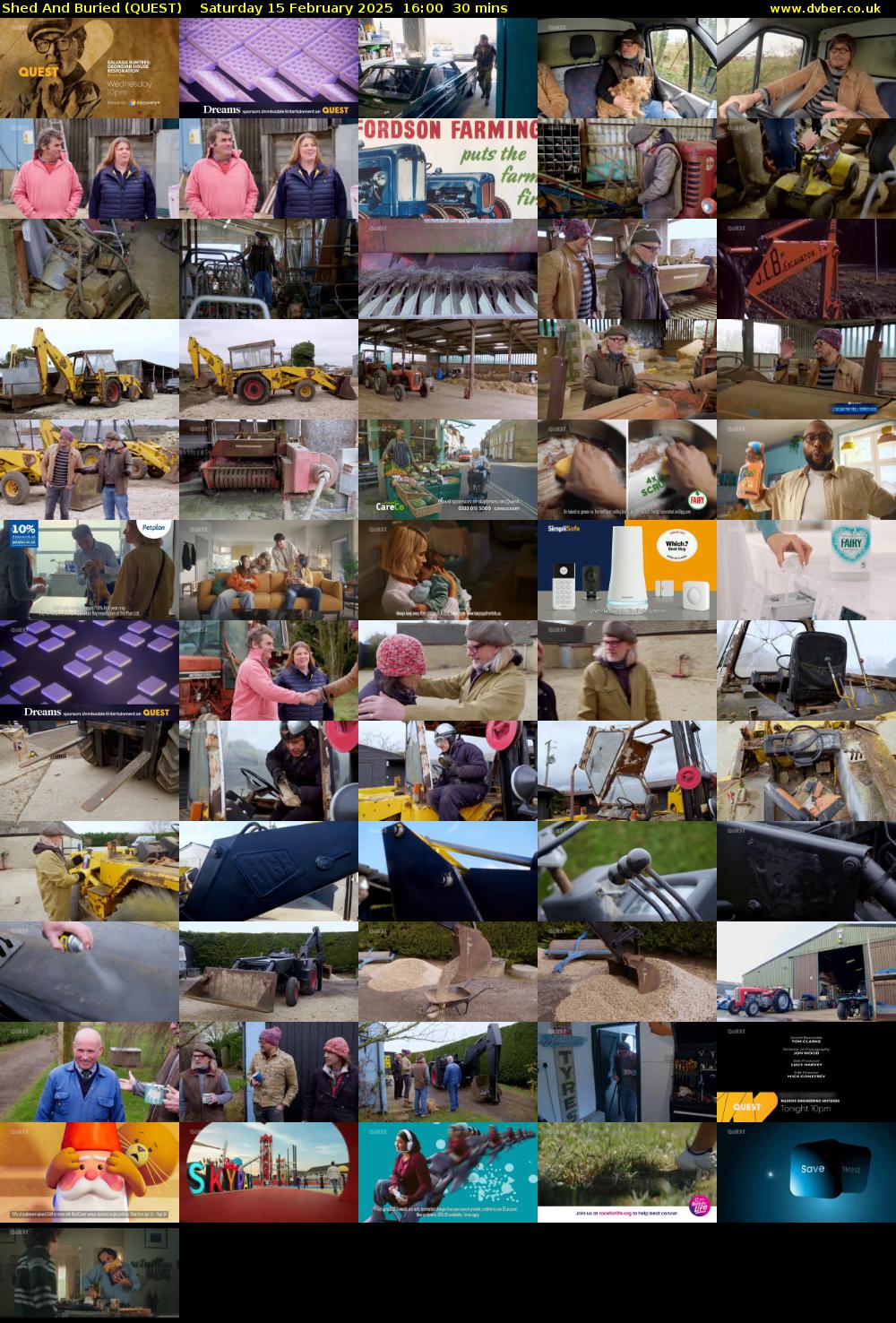 Shed And Buried (QUEST) Saturday 15 February 2025 16:00 - 16:30