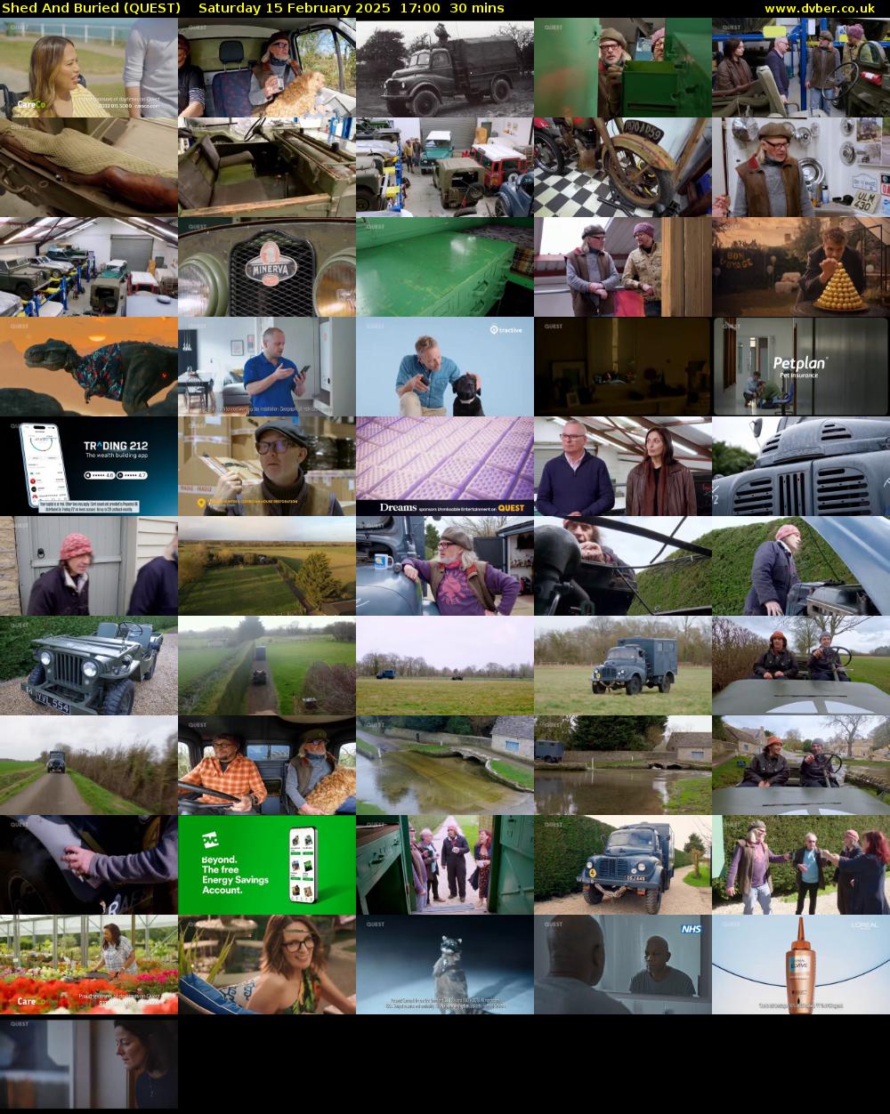 Shed And Buried (QUEST) Saturday 15 February 2025 17:00 - 17:30