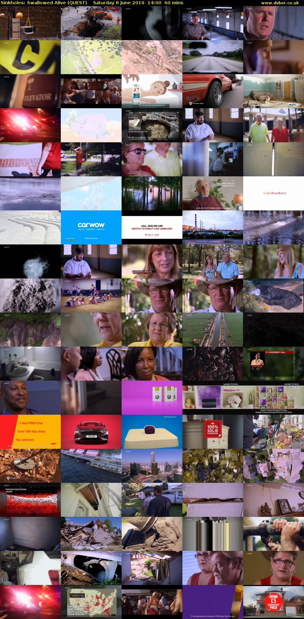 Sinkholes: Swallowed Alive (QUEST) Saturday 8 June 2019 14:00 - 15:00