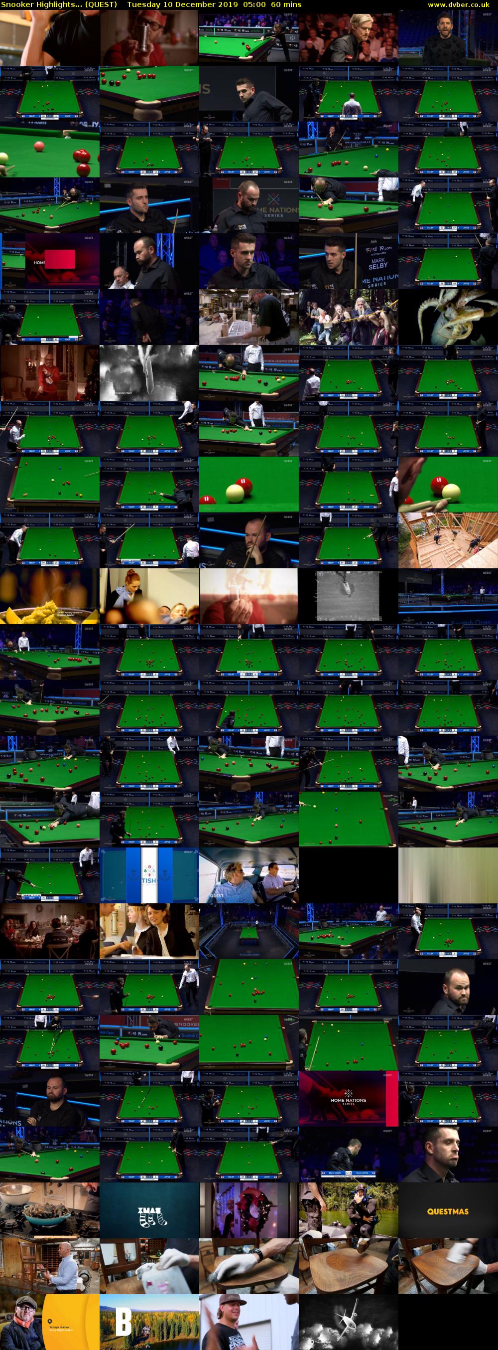 Snooker Highlights... (QUEST) Tuesday 10 December 2019 05:00 - 06:00