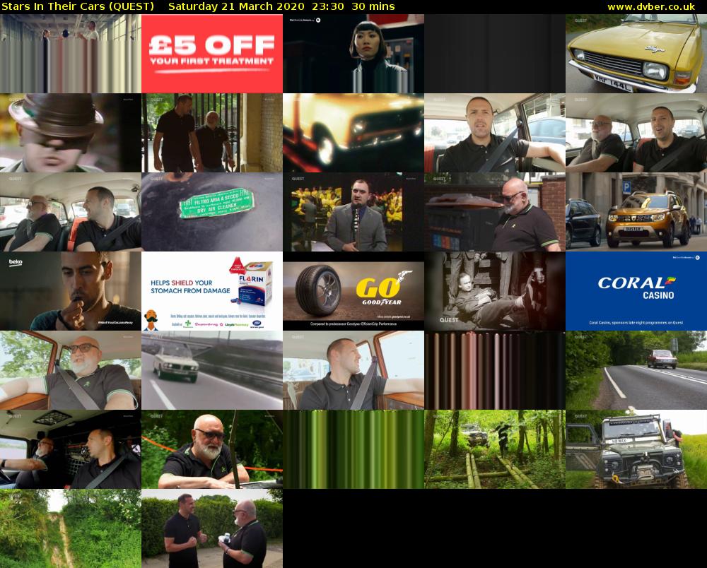 Stars In Their Cars (QUEST) Saturday 21 March 2020 23:30 - 00:00