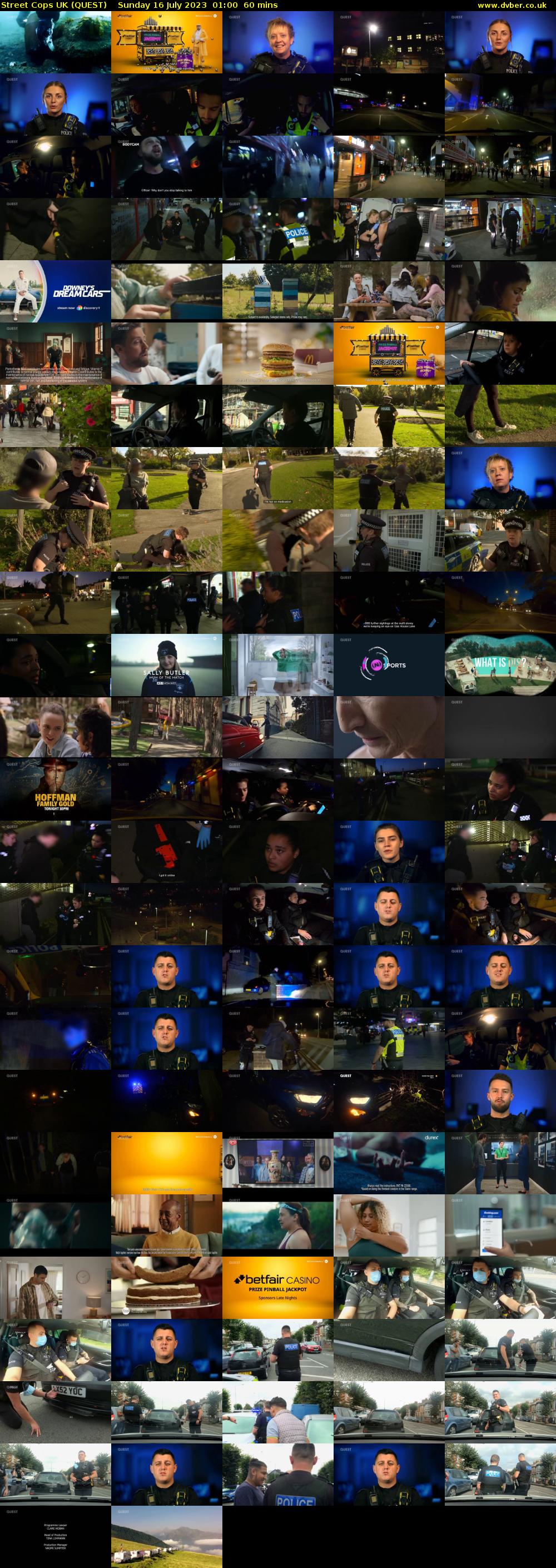 Street Cops UK (QUEST) Sunday 16 July 2023 01:00 - 02:00