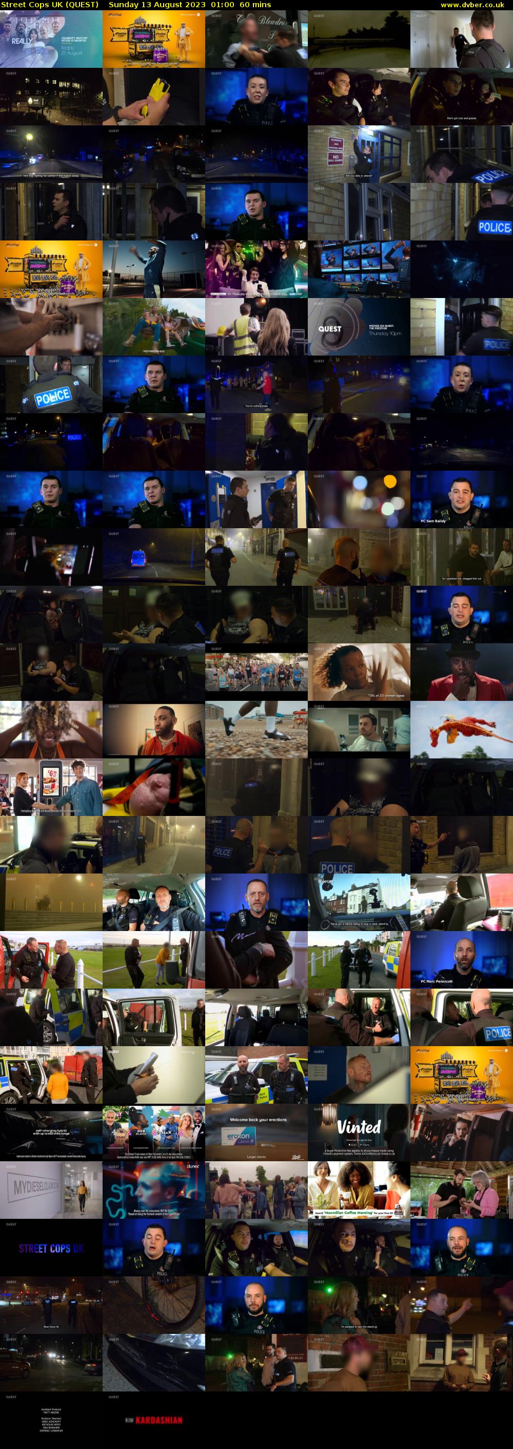 Street Cops UK (QUEST) Sunday 13 August 2023 01:00 - 02:00