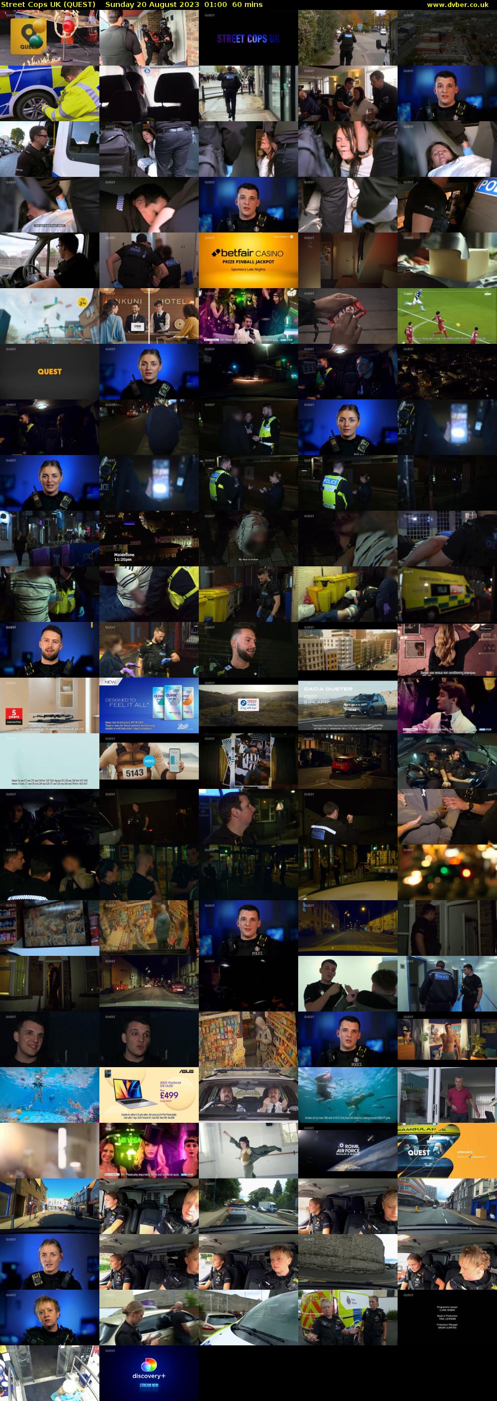 Street Cops UK (QUEST) Sunday 20 August 2023 01:00 - 02:00