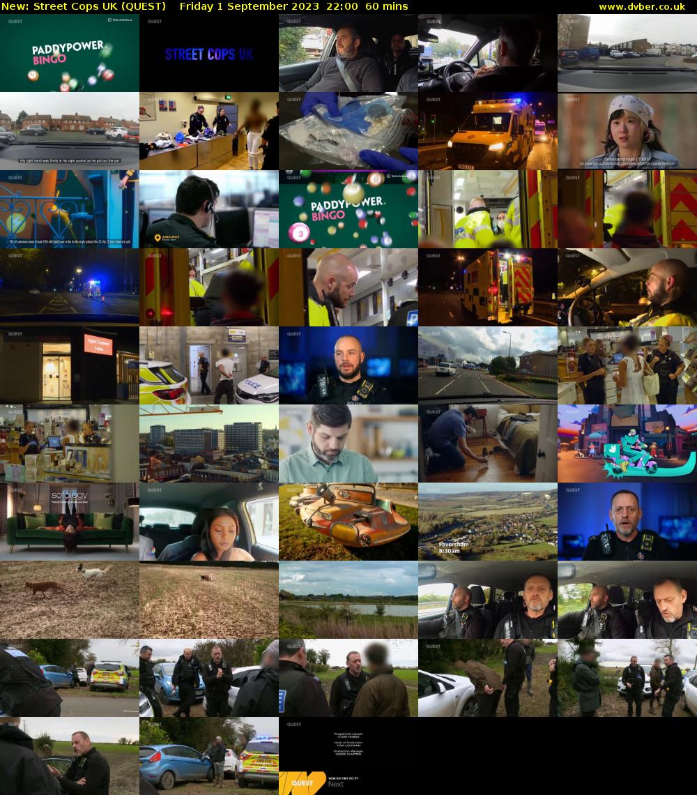 Street Cops UK (QUEST) Friday 1 September 2023 22:00 - 23:00