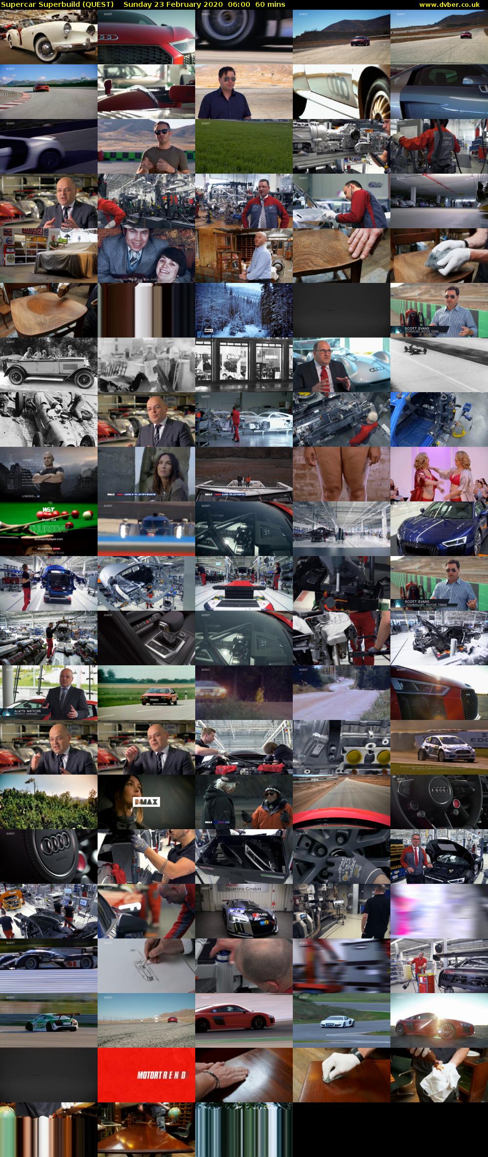 Supercar Superbuild (QUEST) Sunday 23 February 2020 06:00 - 07:00