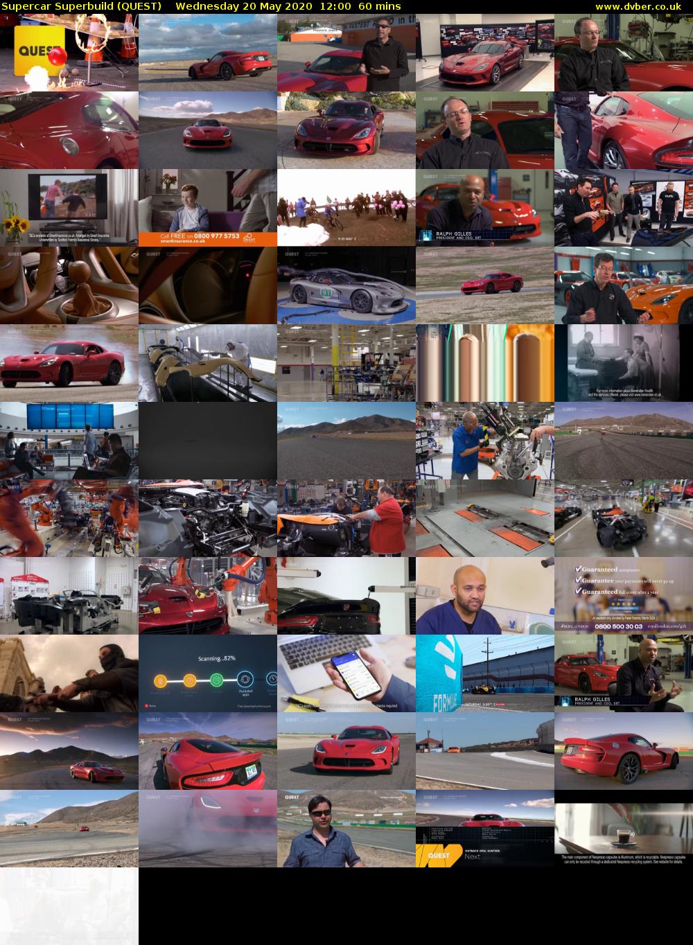 Supercar Superbuild (QUEST) Wednesday 20 May 2020 12:00 - 13:00