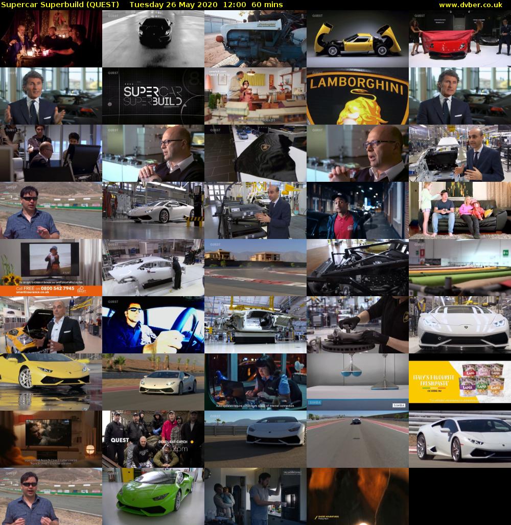 Supercar Superbuild (QUEST) Tuesday 26 May 2020 12:00 - 13:00