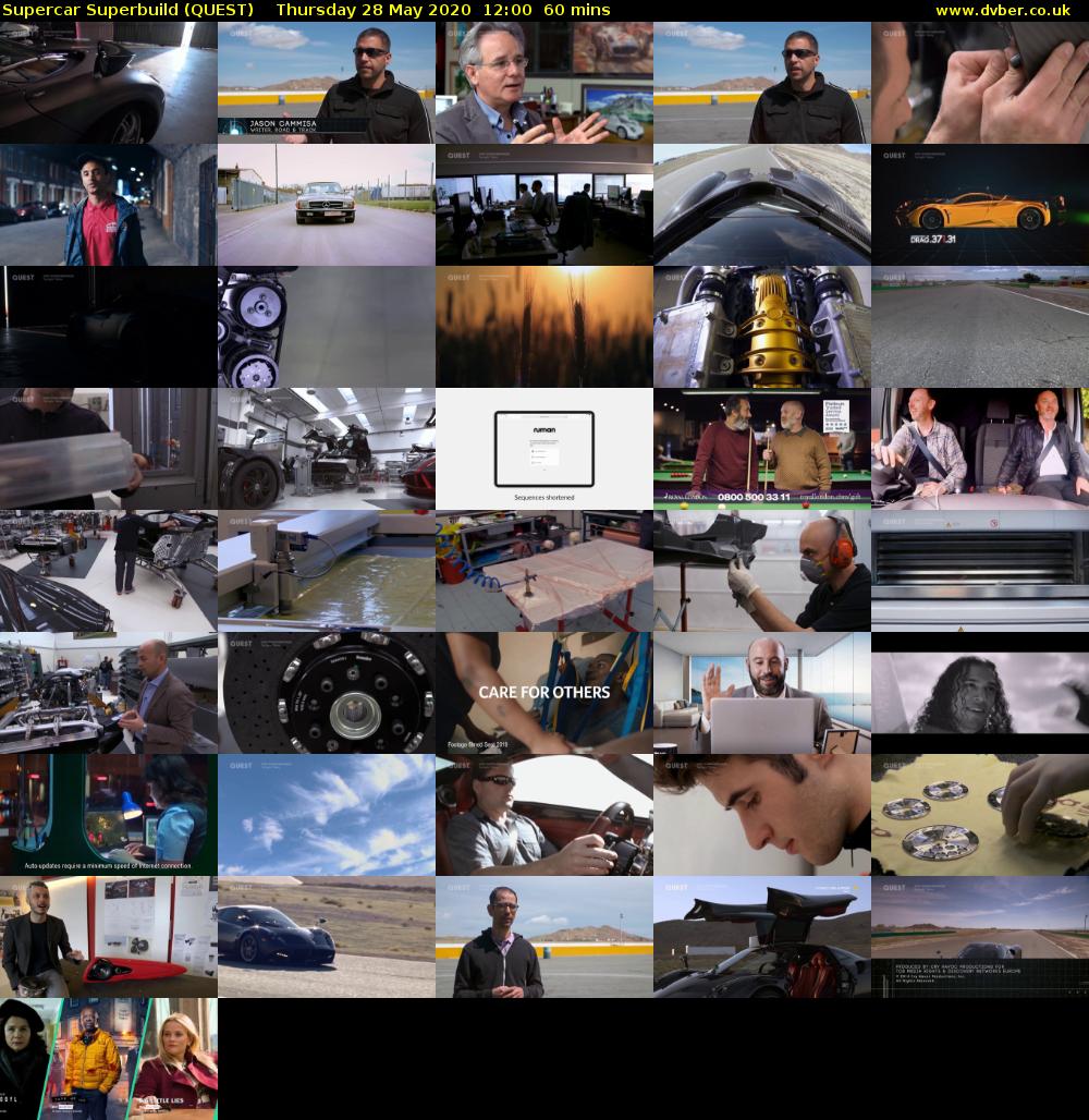 Supercar Superbuild (QUEST) Thursday 28 May 2020 12:00 - 13:00