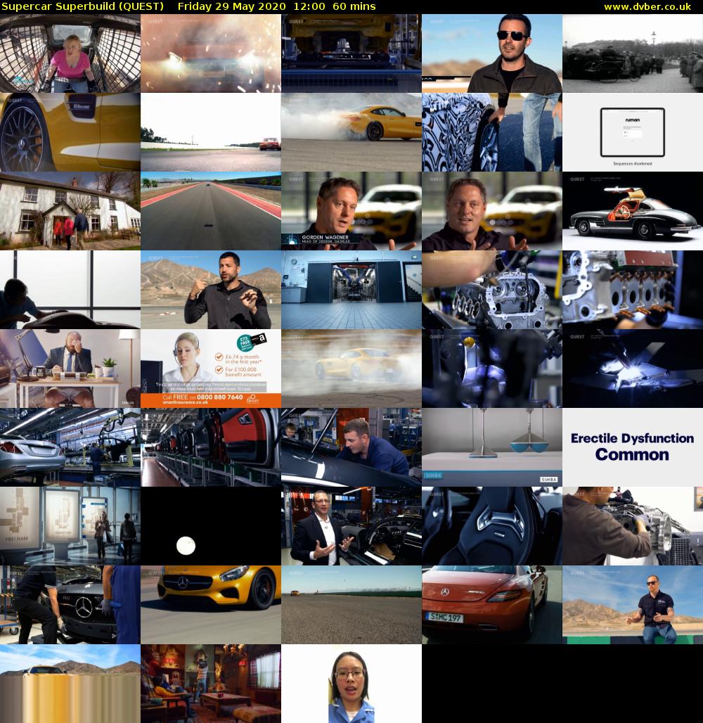 Supercar Superbuild (QUEST) Friday 29 May 2020 12:00 - 13:00
