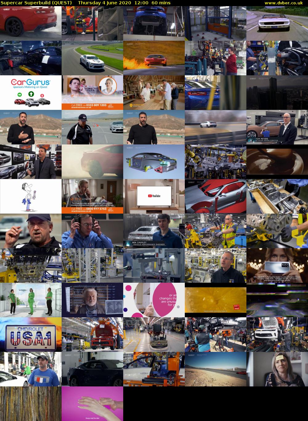 Supercar Superbuild (QUEST) Thursday 4 June 2020 12:00 - 13:00
