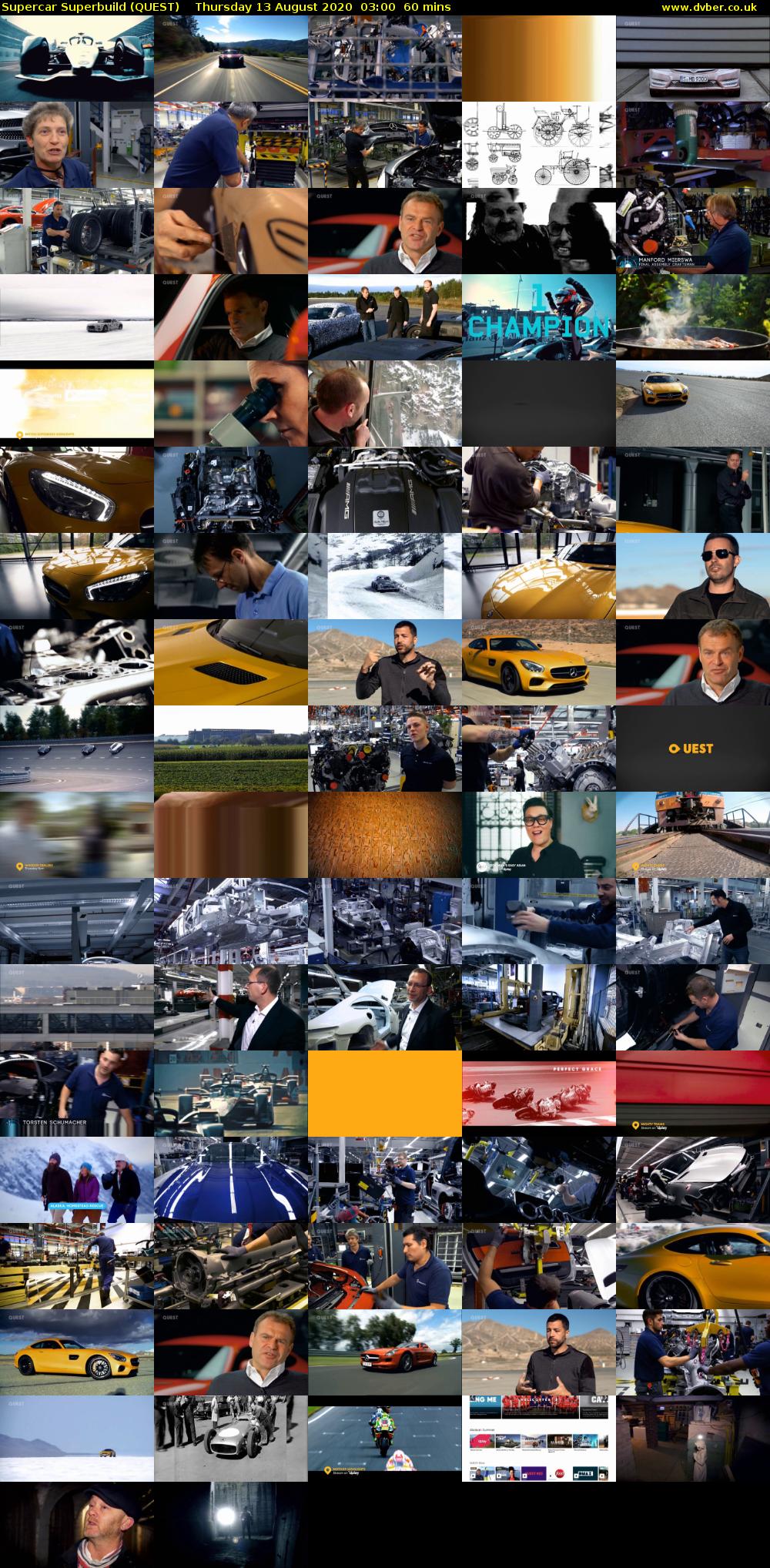 Supercar Superbuild (QUEST) Thursday 13 August 2020 03:00 - 04:00