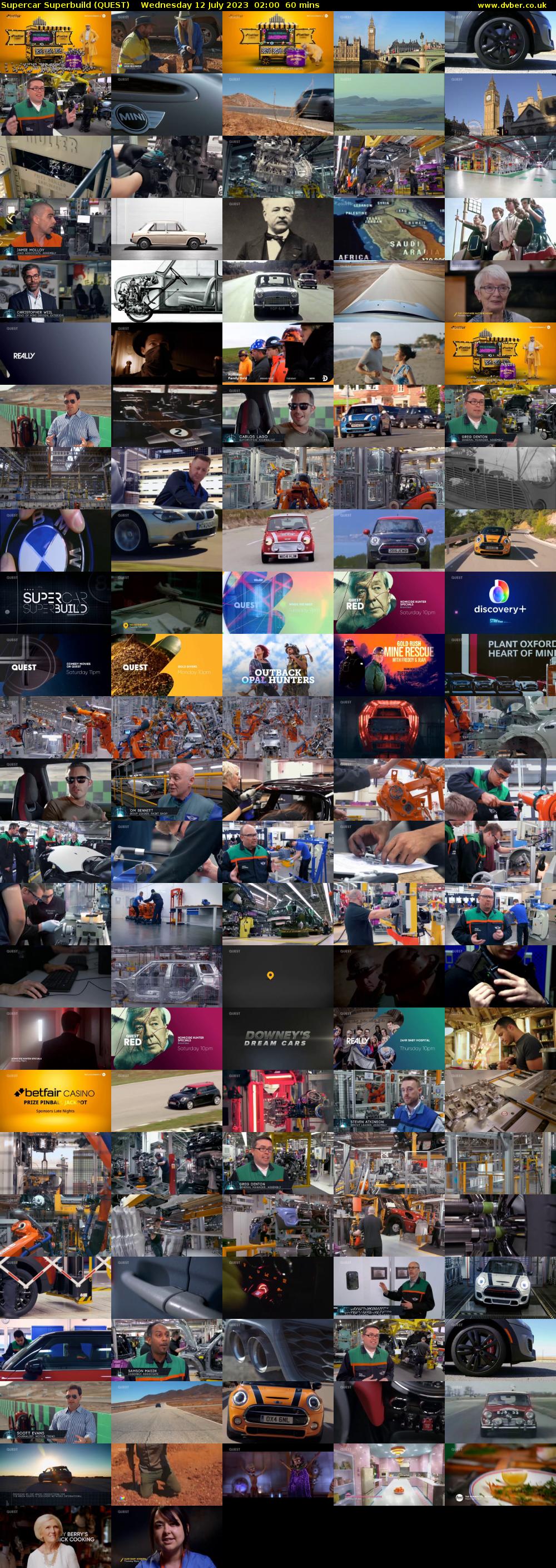 Supercar Superbuild (QUEST) Wednesday 12 July 2023 02:00 - 03:00