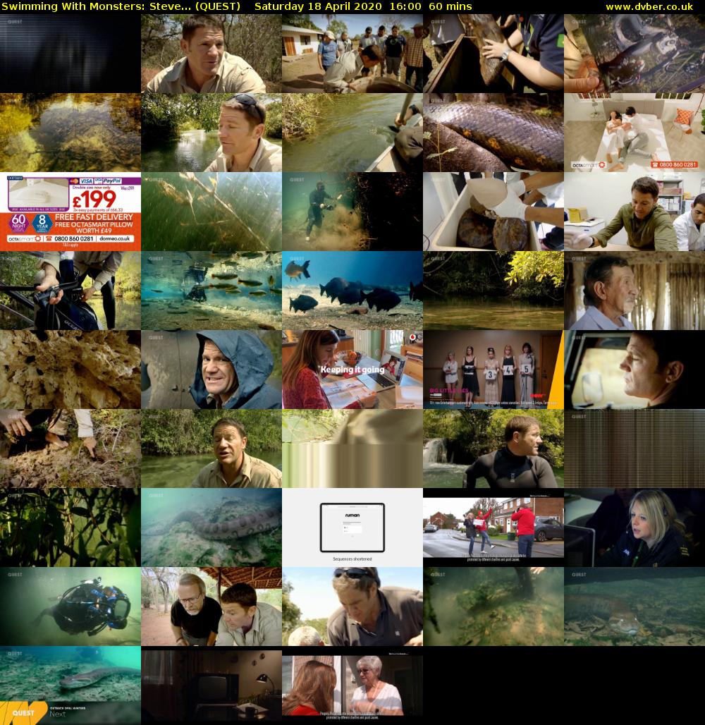 Swimming With Monsters: Steve... (QUEST) Saturday 18 April 2020 16:00 - 17:00