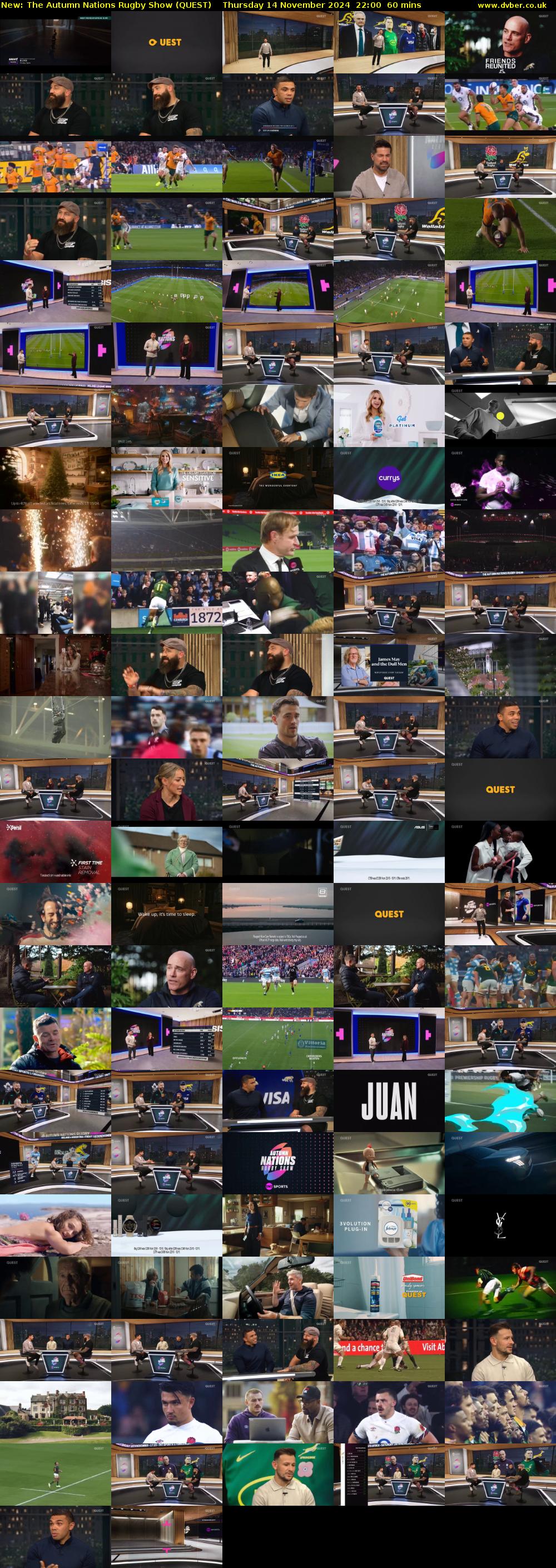 The Autumn Nations Rugby Show (QUEST) Thursday 14 November 2024 22:00 - 23:00