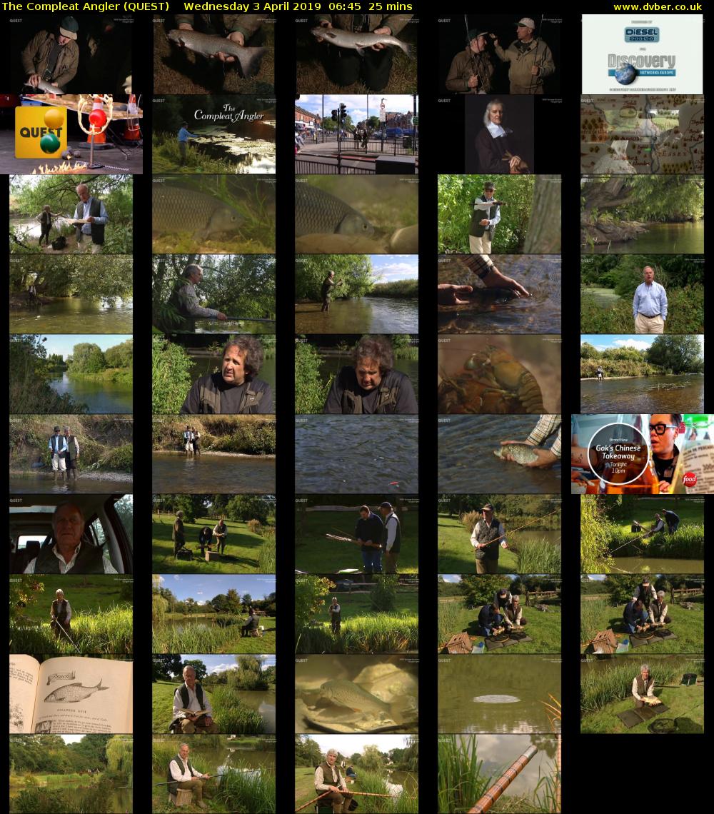 The Compleat Angler (QUEST) Wednesday 3 April 2019 06:45 - 07:10