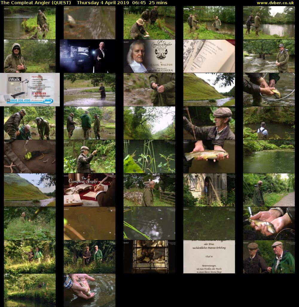 The Compleat Angler (QUEST) Thursday 4 April 2019 06:45 - 07:10