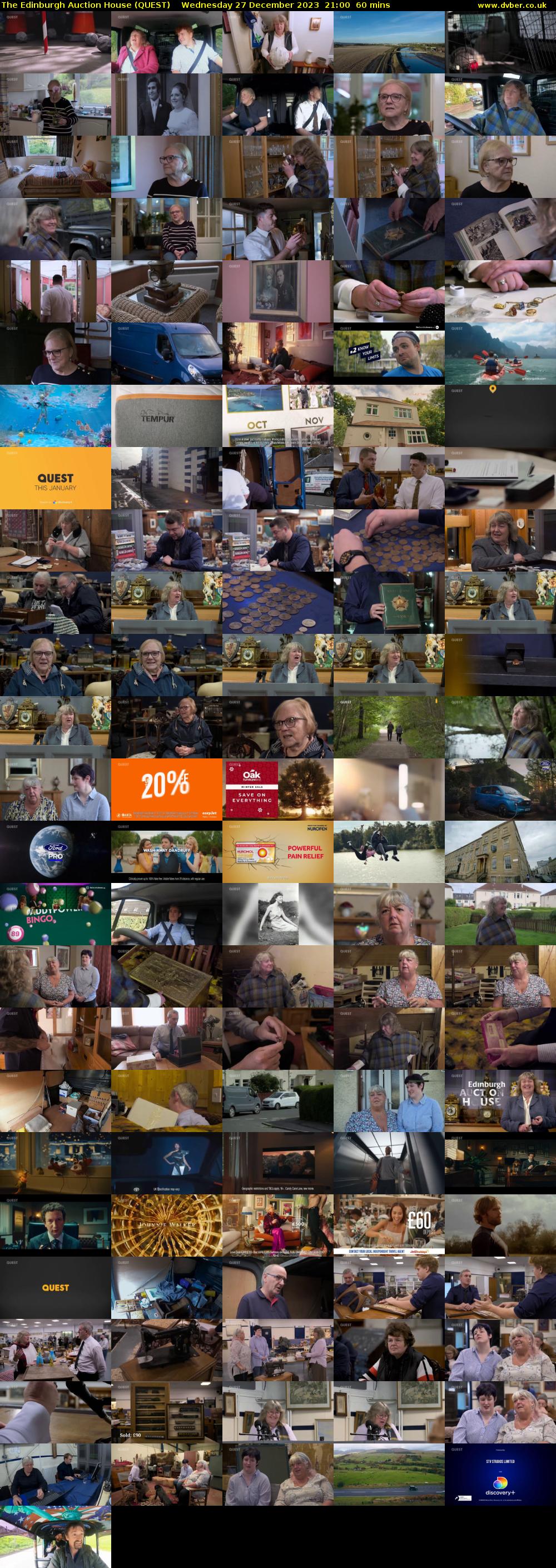 The Edinburgh Auction House (QUEST) Wednesday 27 December 2023 21:00 - 22:00